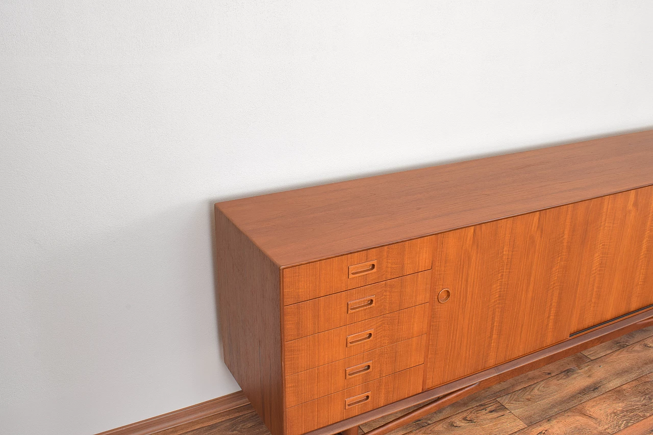 Danish teak sideboard with drawers and doors, 1960s 13
