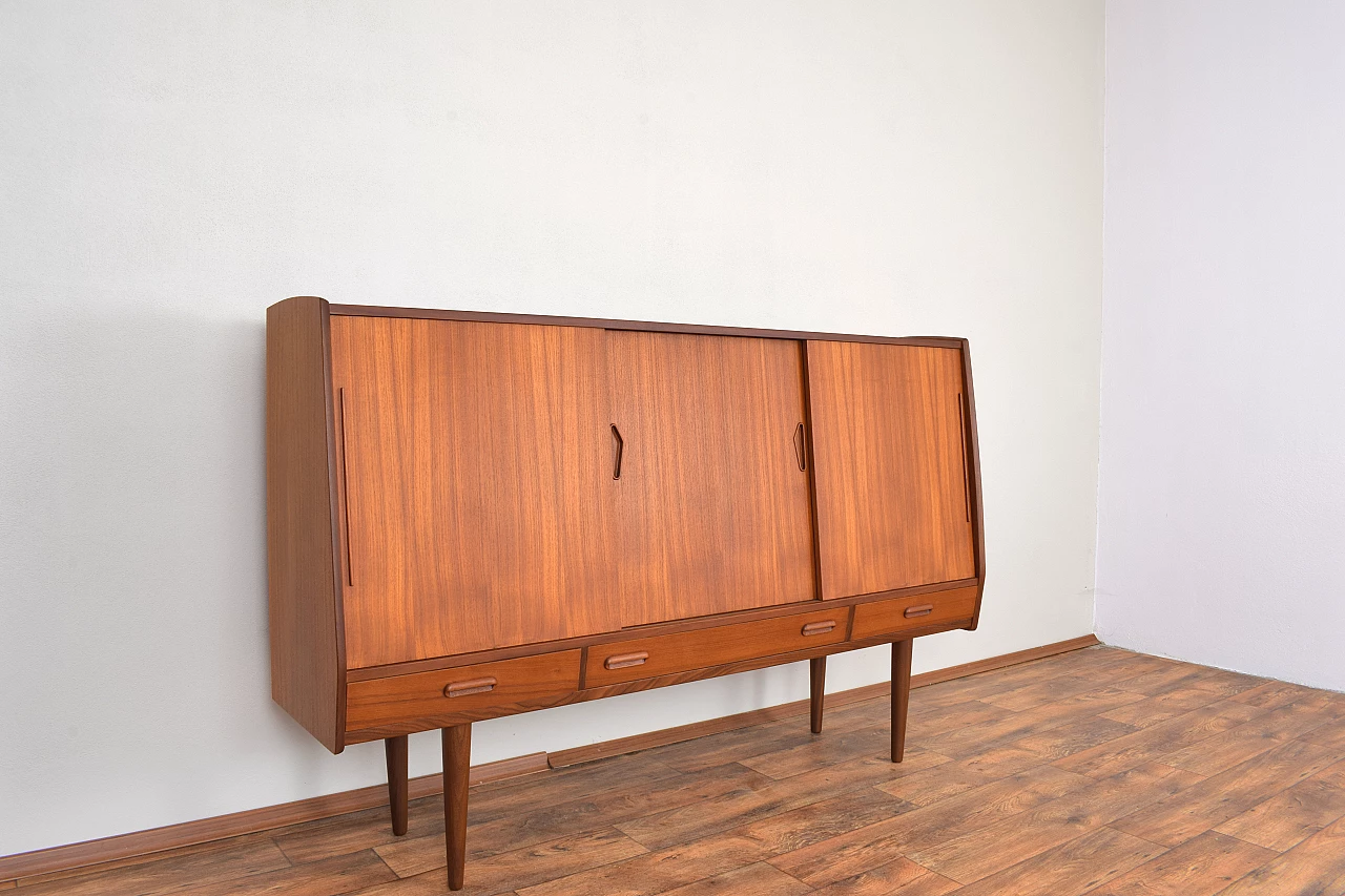 Danish teak sideboard with sliding doors and drawers, 1960s 10
