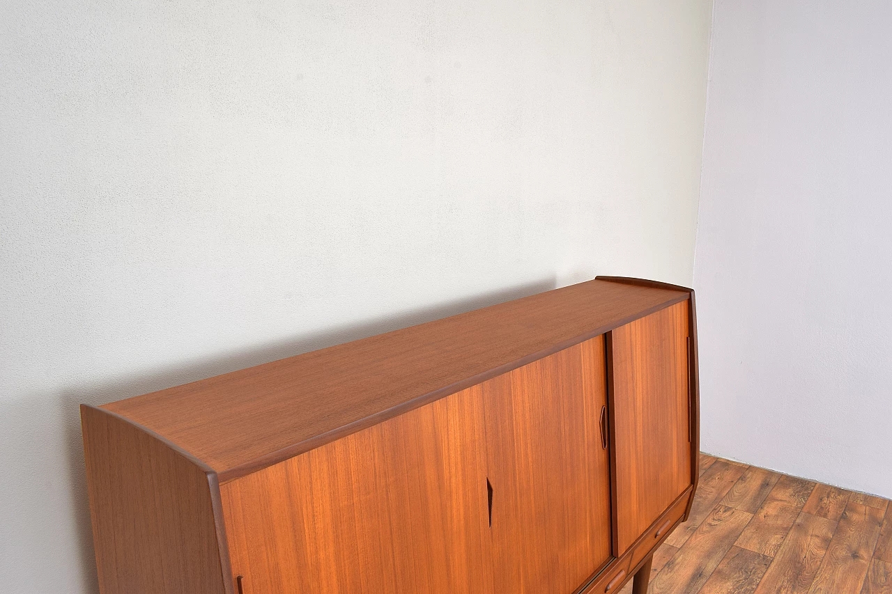 Danish teak sideboard with sliding doors and drawers, 1960s 13