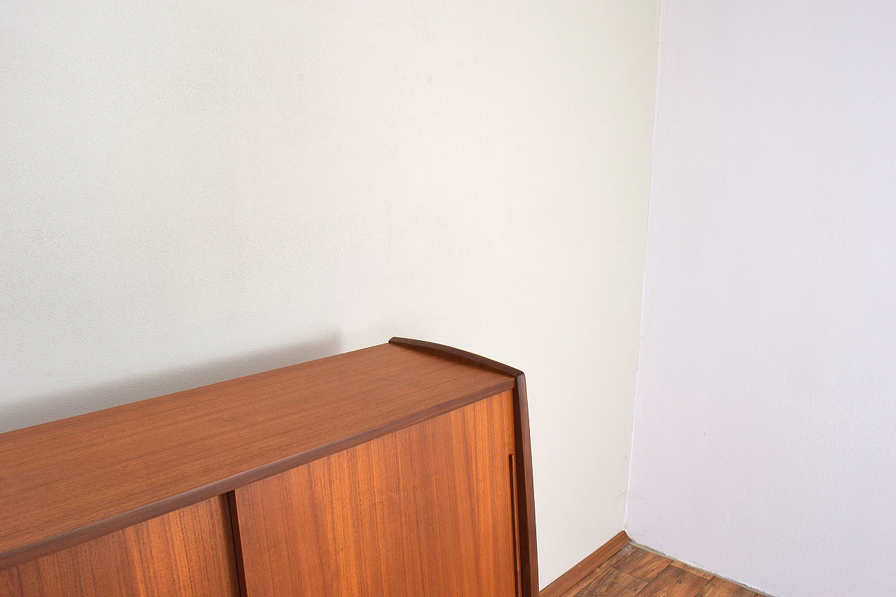 Danish teak sideboard with sliding doors and drawers, 1960s 15