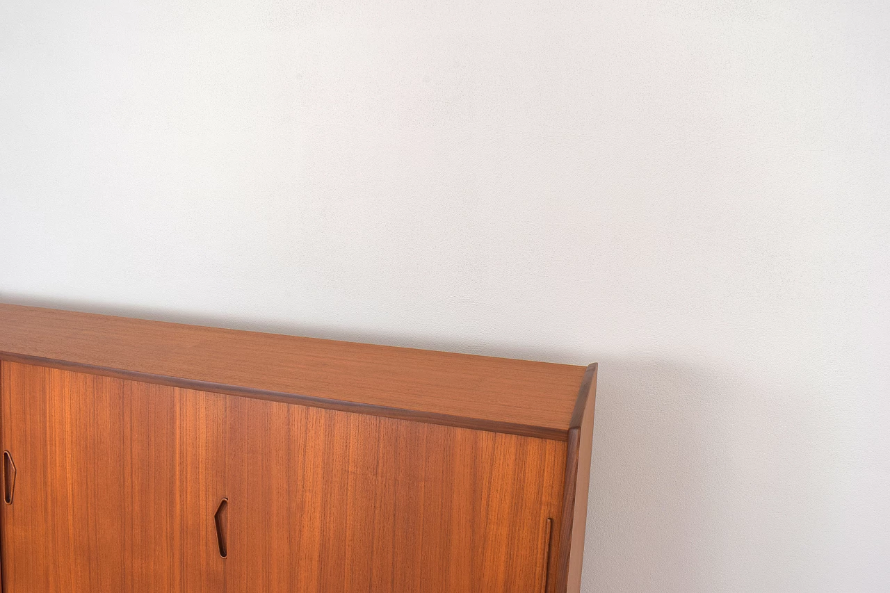 Danish teak sideboard with sliding doors and drawers, 1960s 16