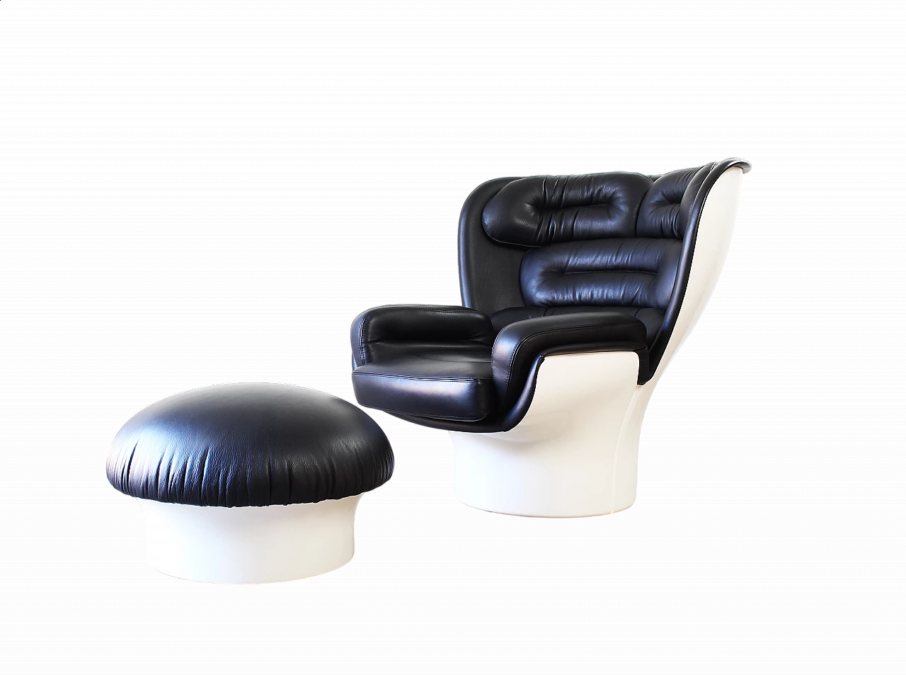 Elda armchair with footstool by Joe Colombo for Longhi, 1990s 10