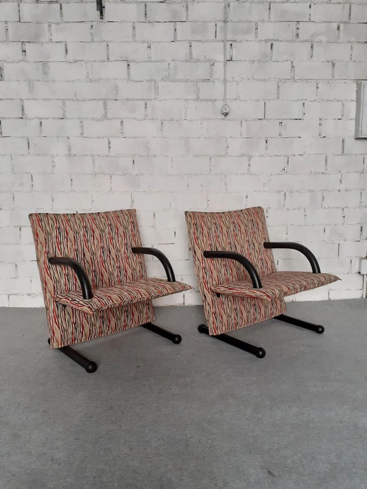 Pair of T-Line armchairs by Burkhard Vogtherr for Arflex, 1980s 1