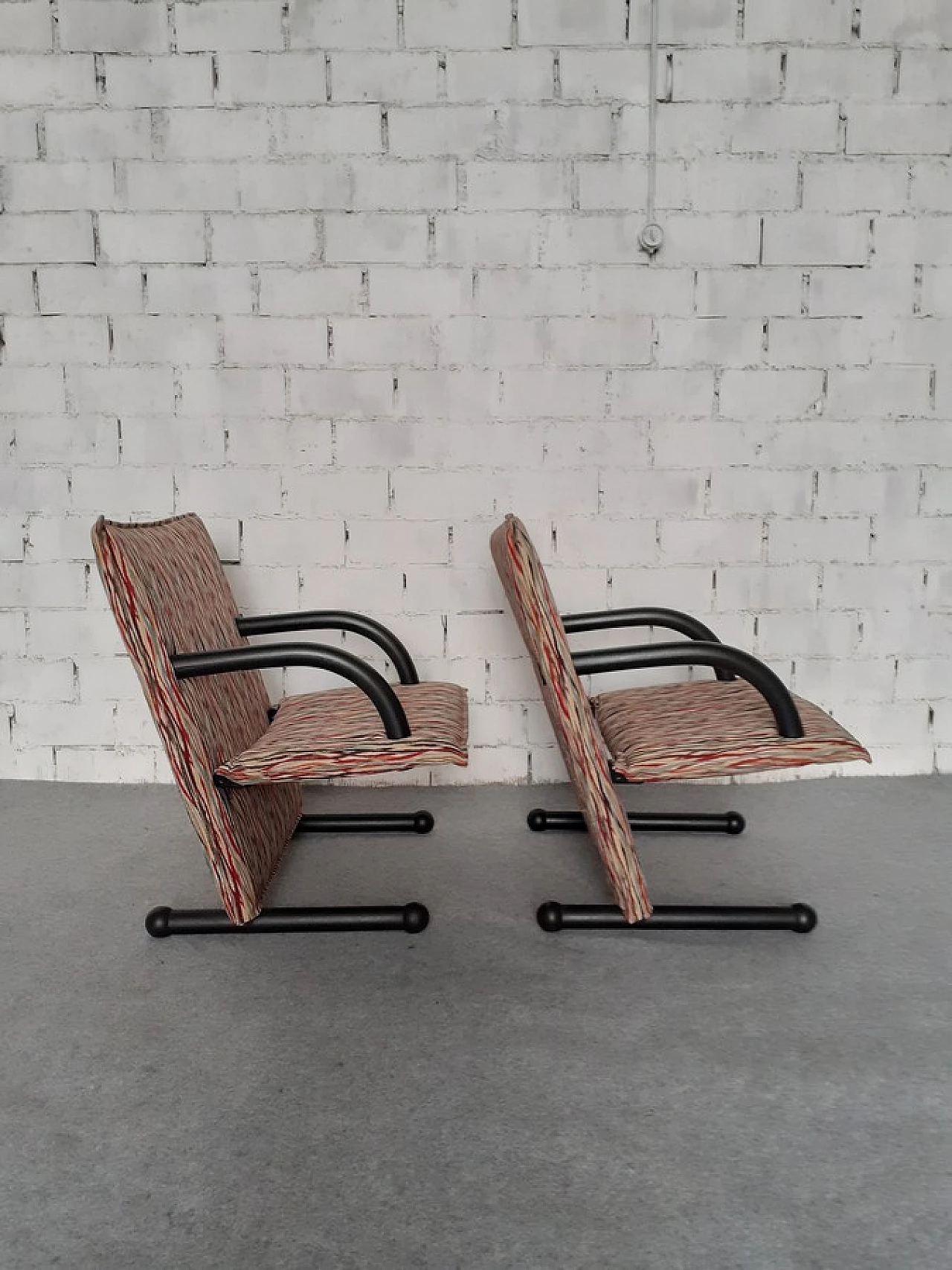 Pair of T-Line armchairs by Burkhard Vogtherr for Arflex, 1980s 2