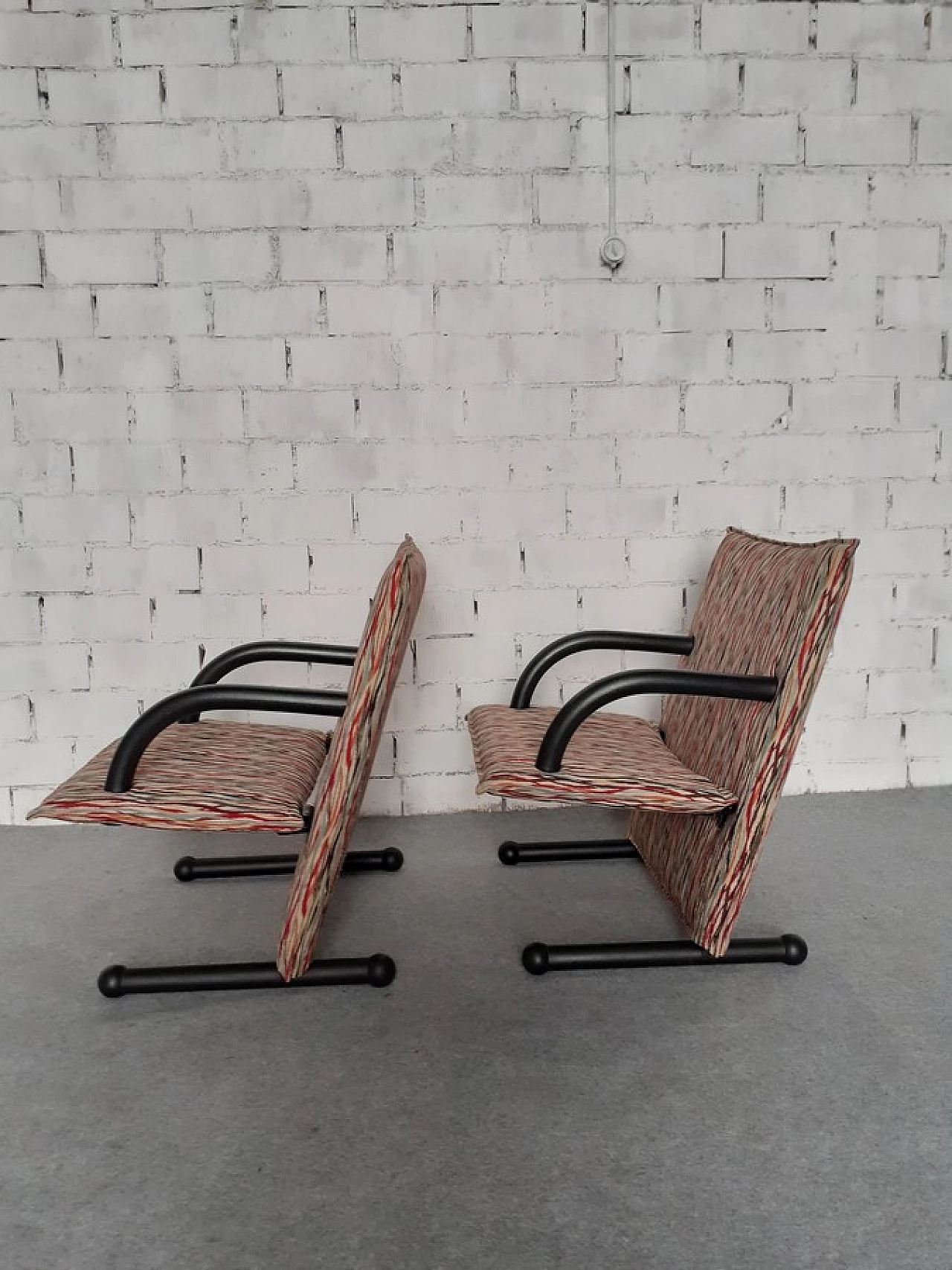 Pair of T-Line armchairs by Burkhard Vogtherr for Arflex, 1980s 4