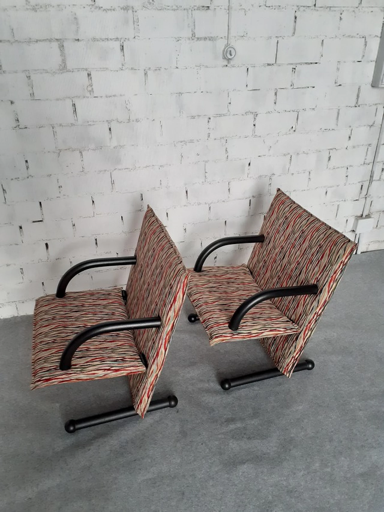 Pair of T-Line armchairs by Burkhard Vogtherr for Arflex, 1980s 5