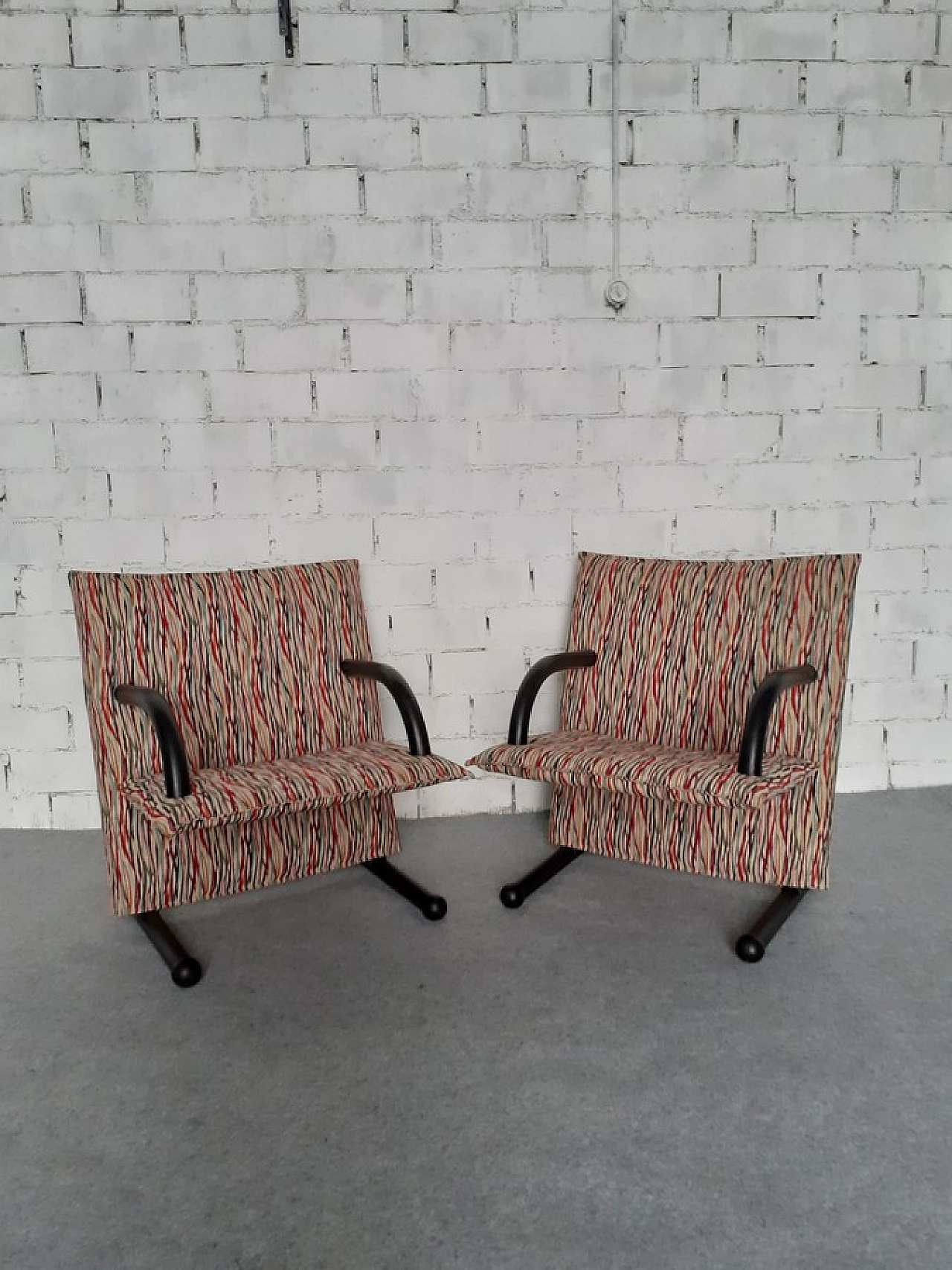 Pair of T-Line armchairs by Burkhard Vogtherr for Arflex, 1980s 7