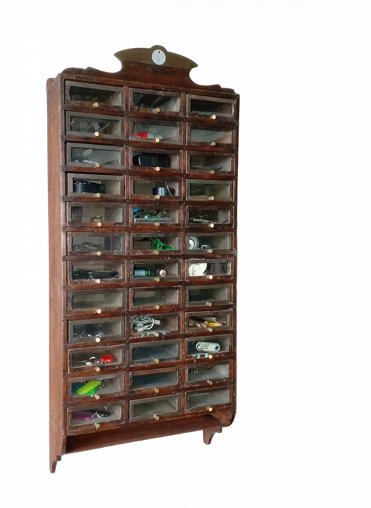 Wood and glass hanging dresser, 1940s 12