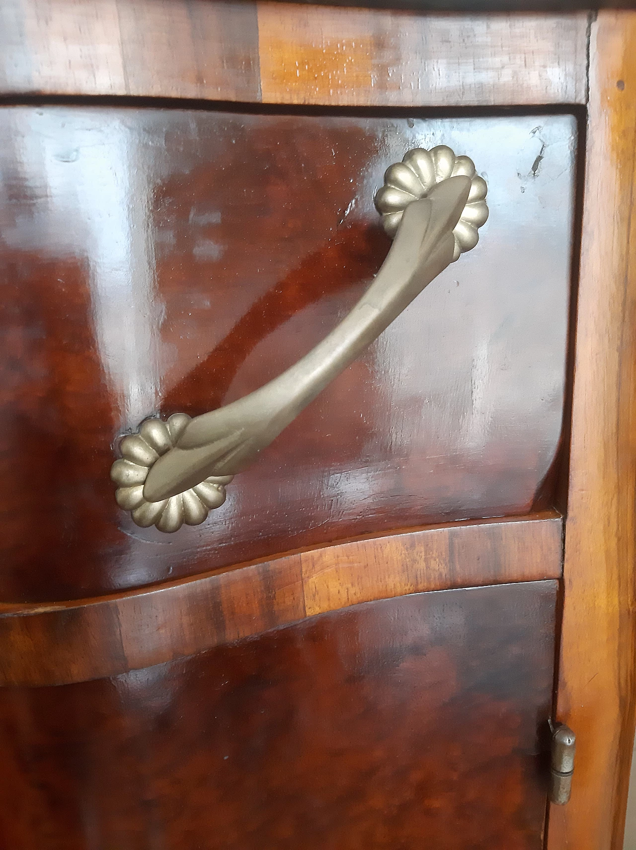 Walnut-root sideboard with marble top, 1950s 12