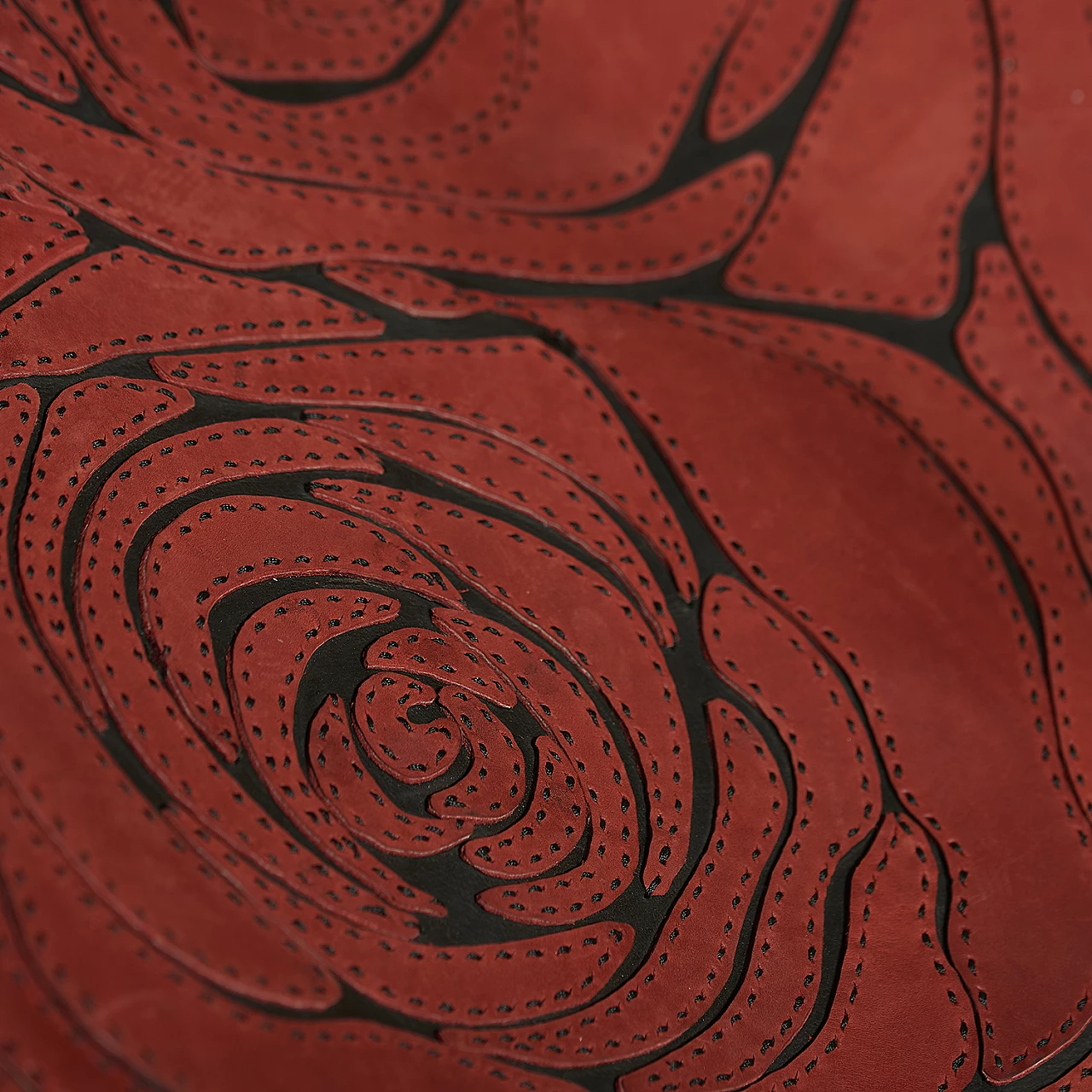 Red Rose real leather hanging chair 5