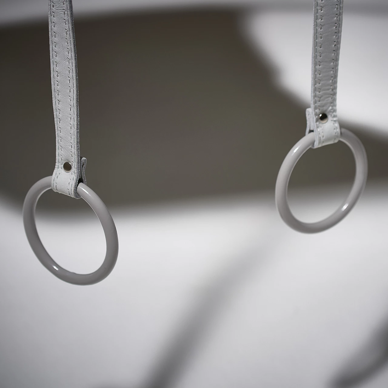 Poltrona sospesa Black Rose in pelle nera e grigia 5