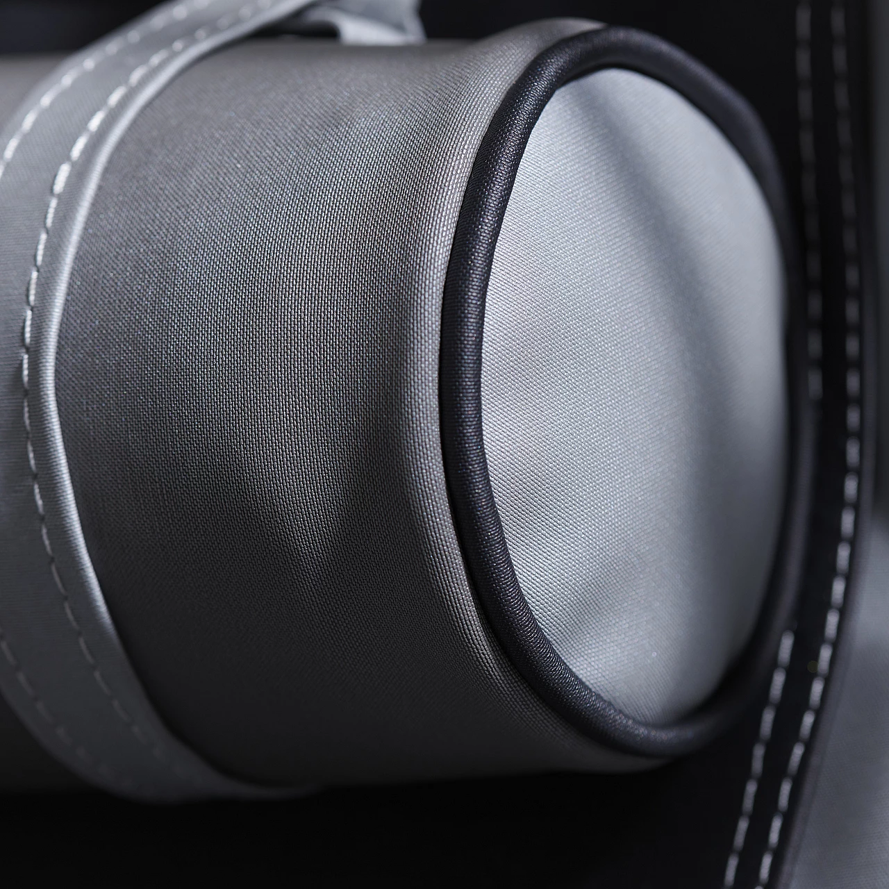 Poltrona sospesa da esterno in tessuto ecologico grigio 2