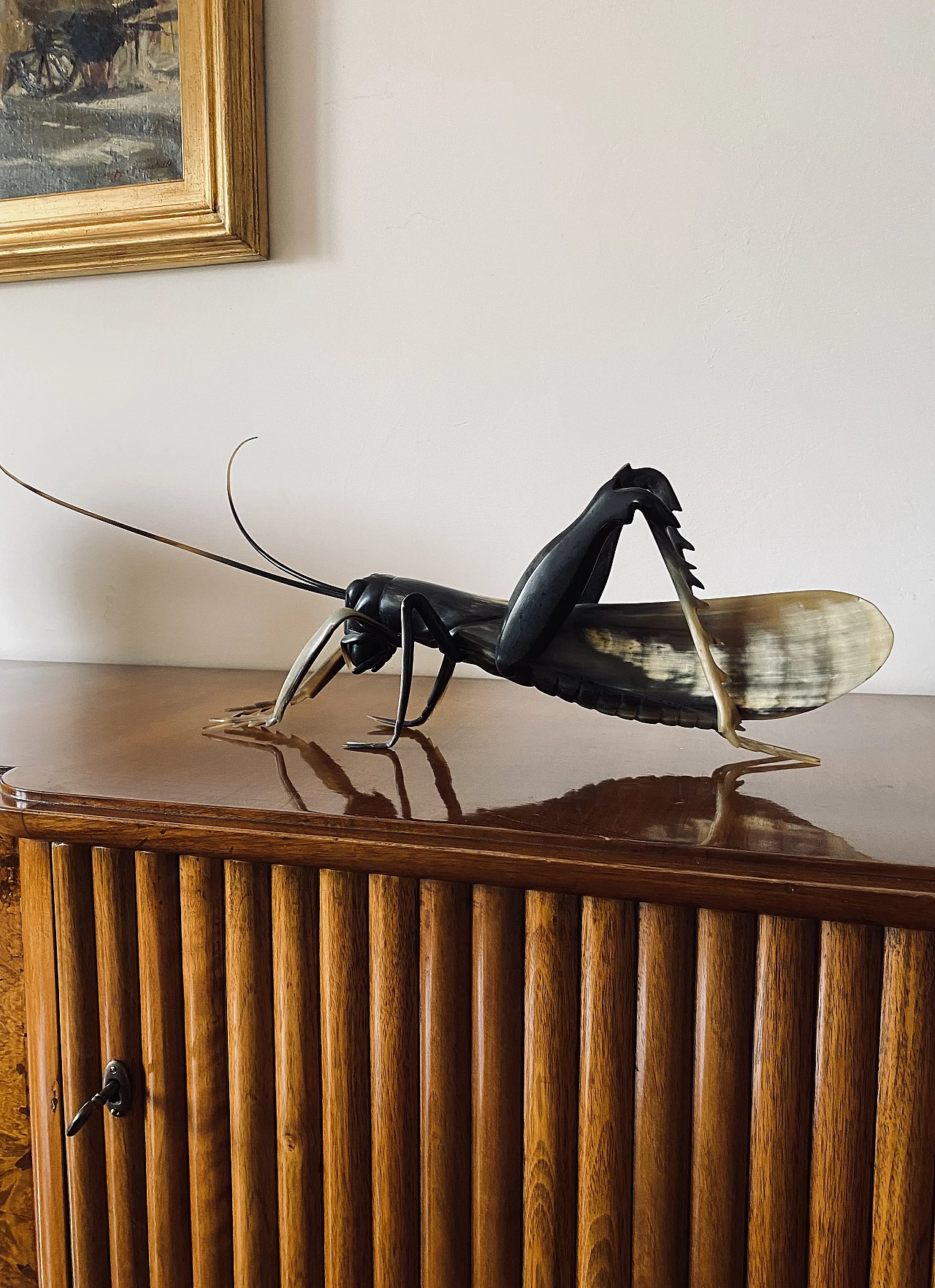 Horn grasshopper sculpture, 1960s 3
