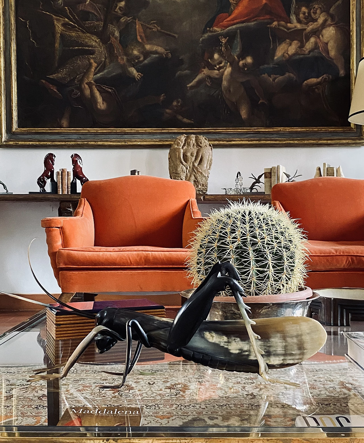 Horn grasshopper sculpture, 1960s 8