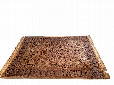 Tappeto indiano in lana e cotone, anni '70