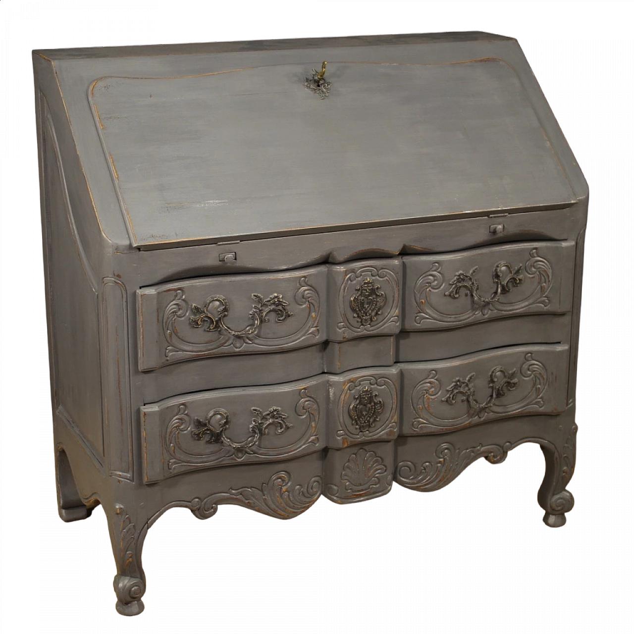 Ribalta in legno dipinto in stile Shabby Chic, anni '60 13