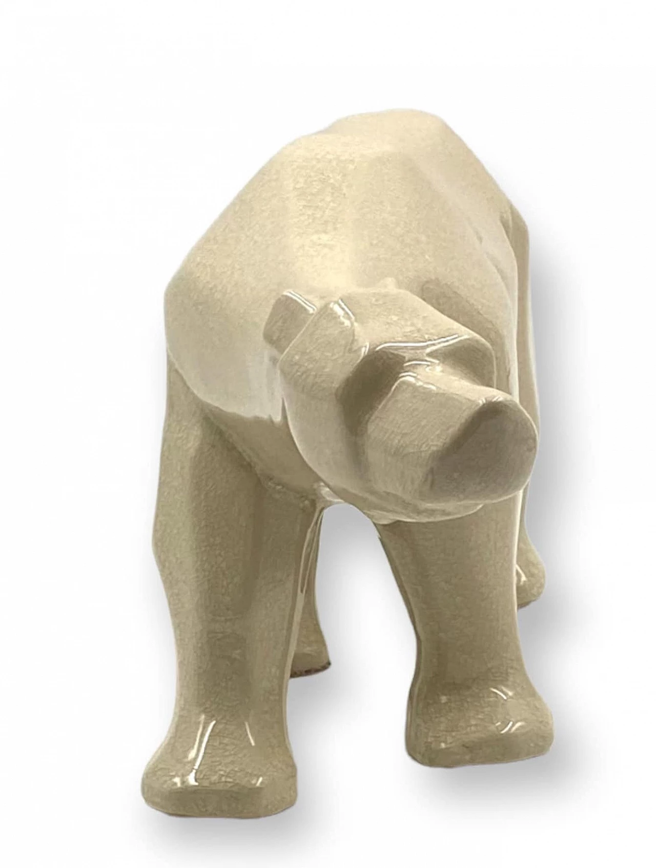 Craquelé ceramic polar bear by L&V Ceram, 1970s 18