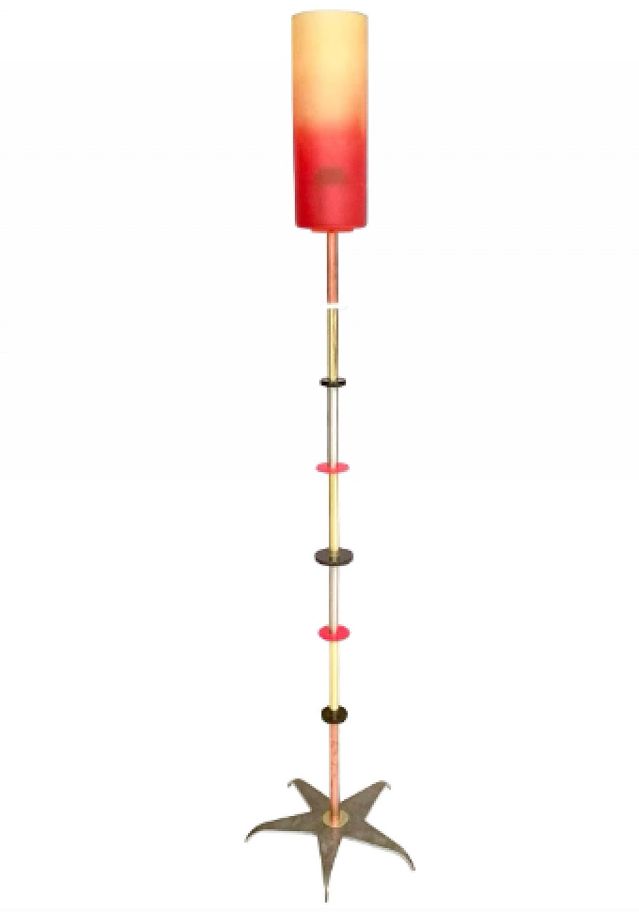 Metal, plexiglass and glass floor lamp by Carmelo La Gaipa 1