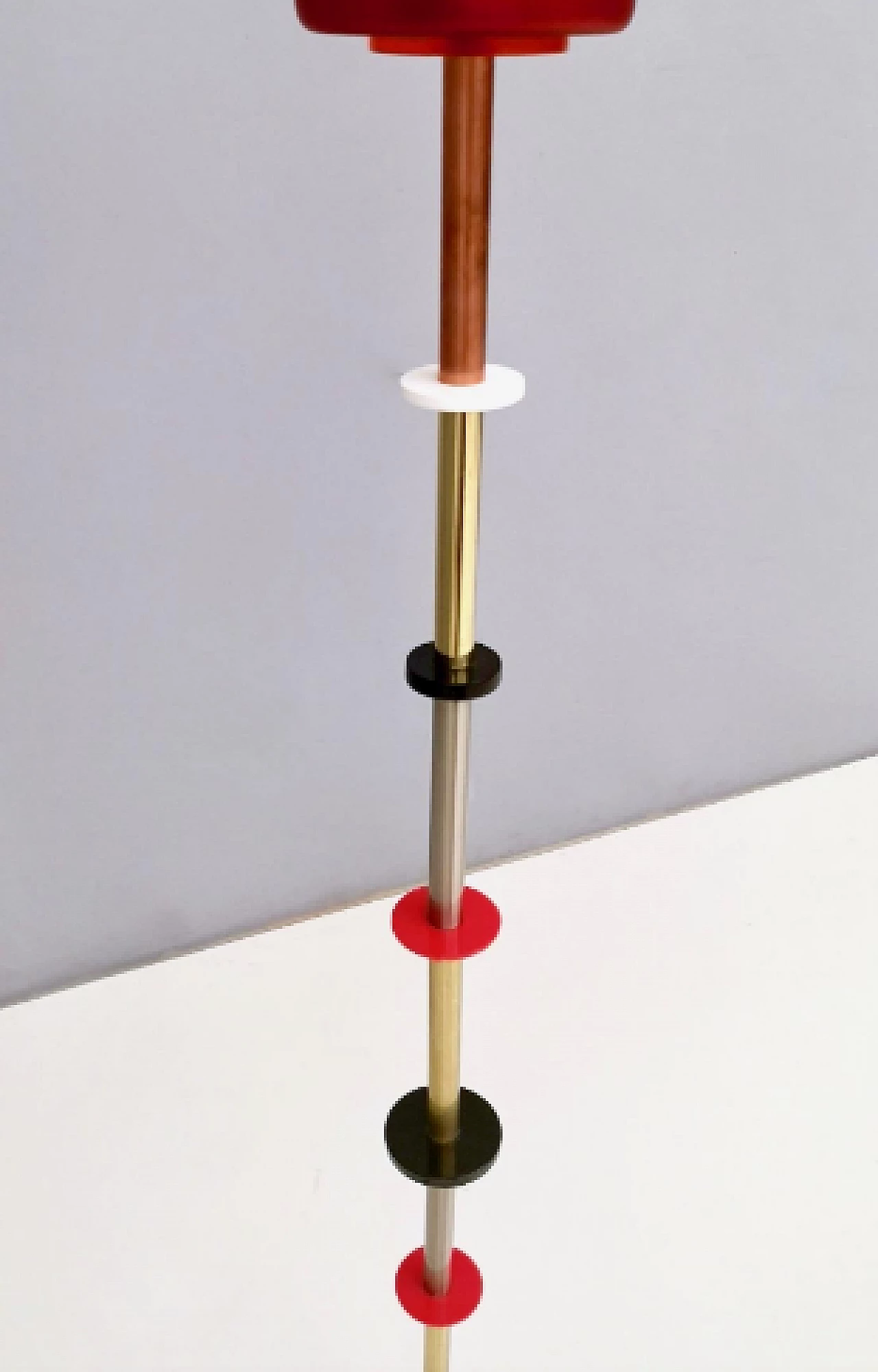 Metal, plexiglass and glass floor lamp by Carmelo La Gaipa 4