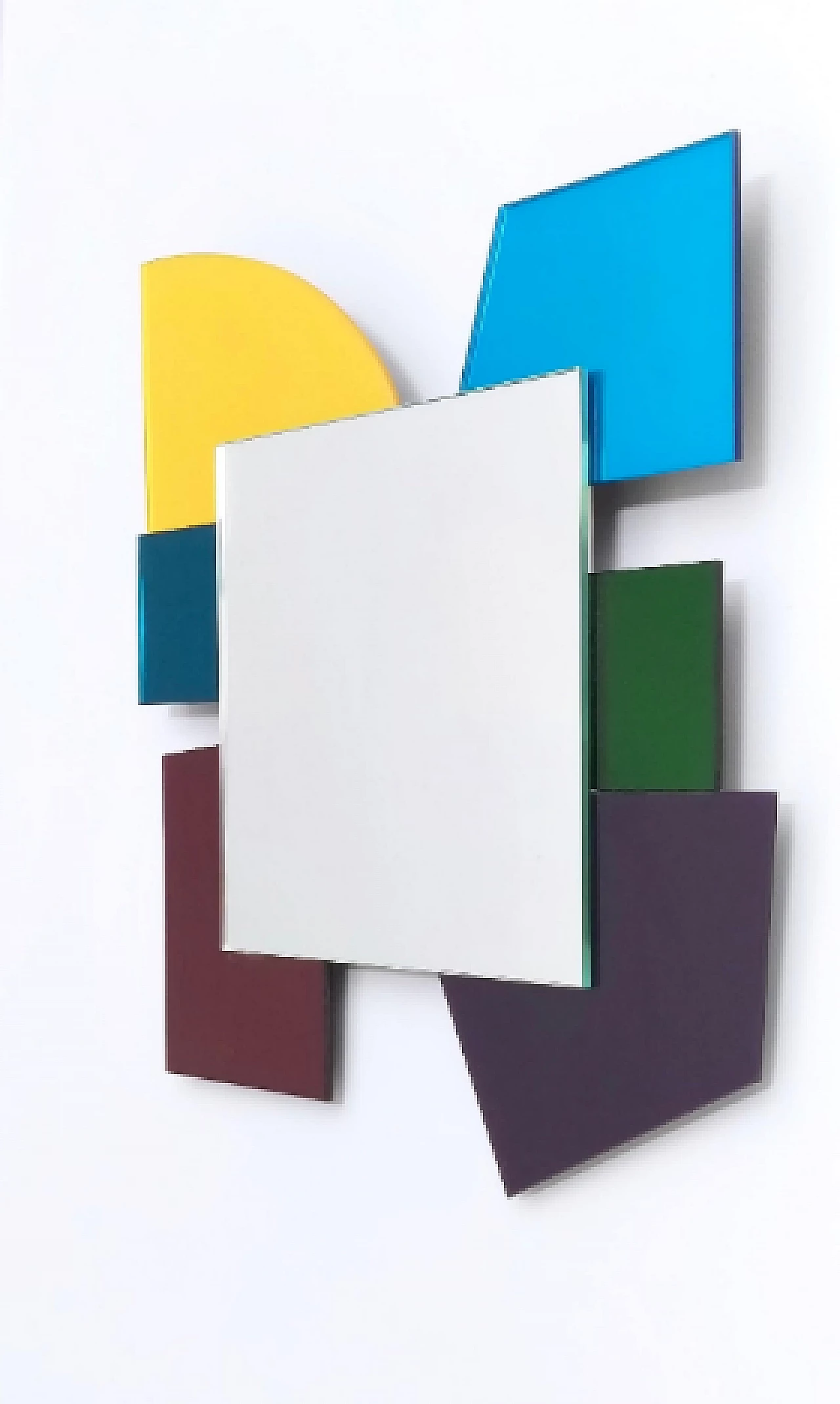 Irregular multicolor glass mirror in the style of Ettore Sottsass 5