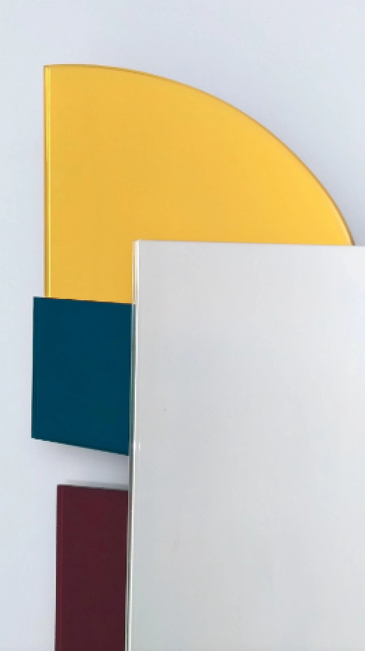 Irregular multicolor glass mirror in the style of Ettore Sottsass 6