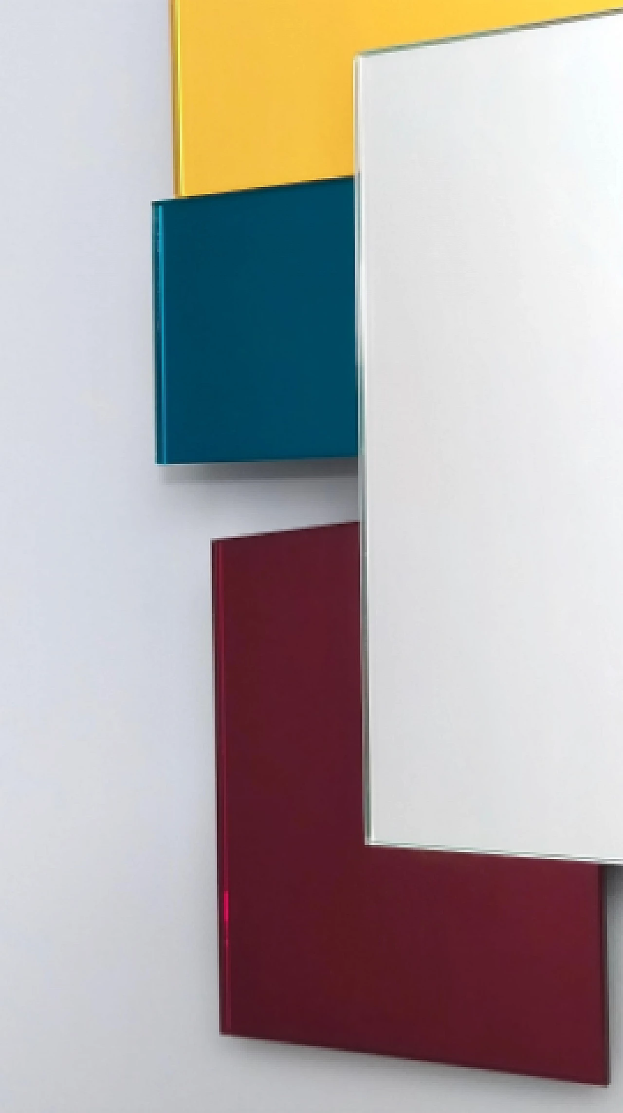 Irregular multicolor glass mirror in the style of Ettore Sottsass 7