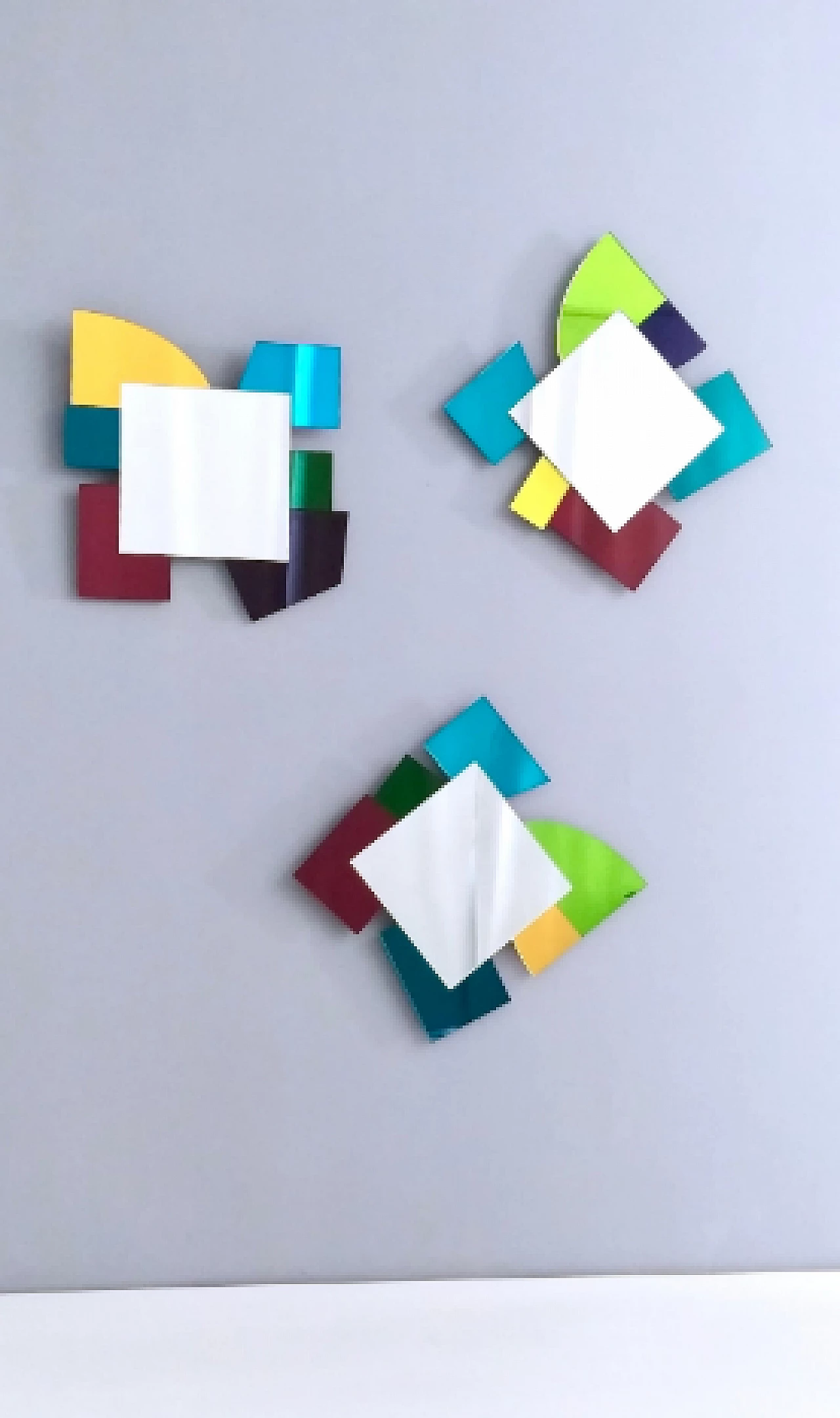 Irregular colored glass mirror in the style of Ettore Sottsass 5