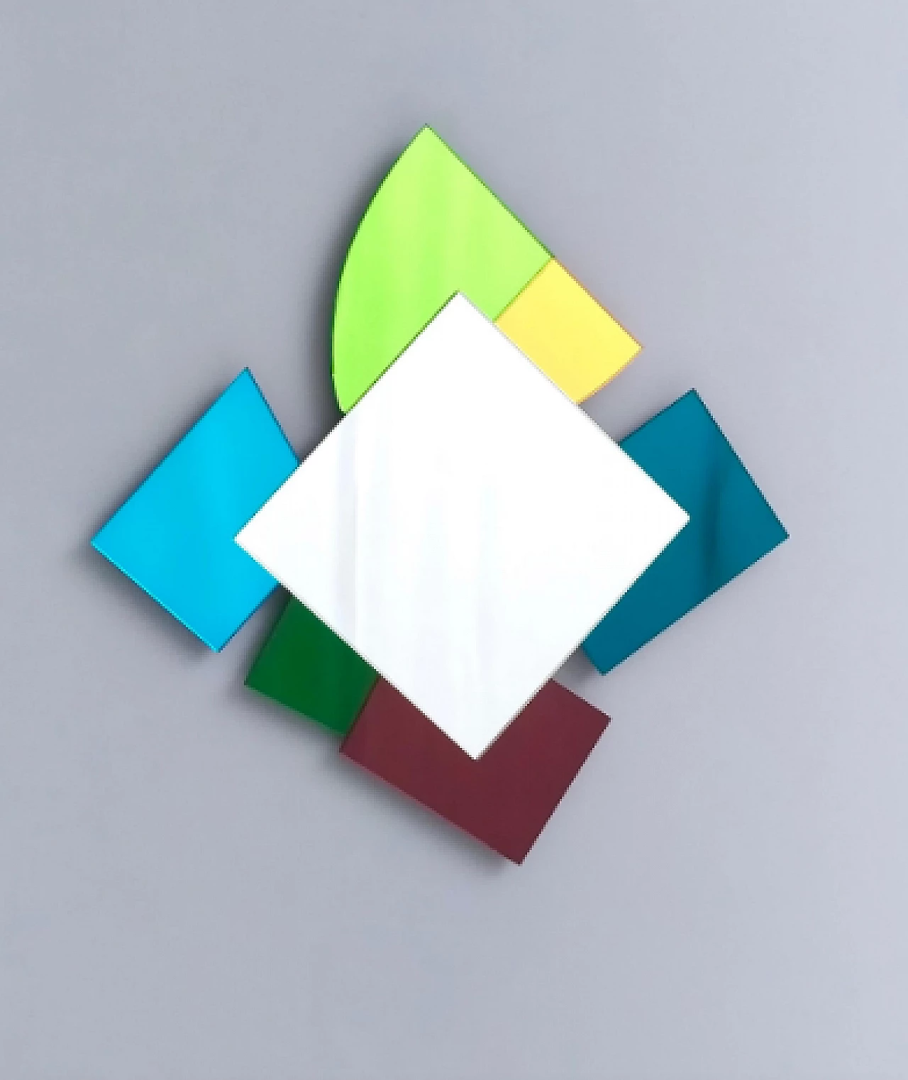 Irregular colored glass mirror in the style of Ettore Sottsass 7