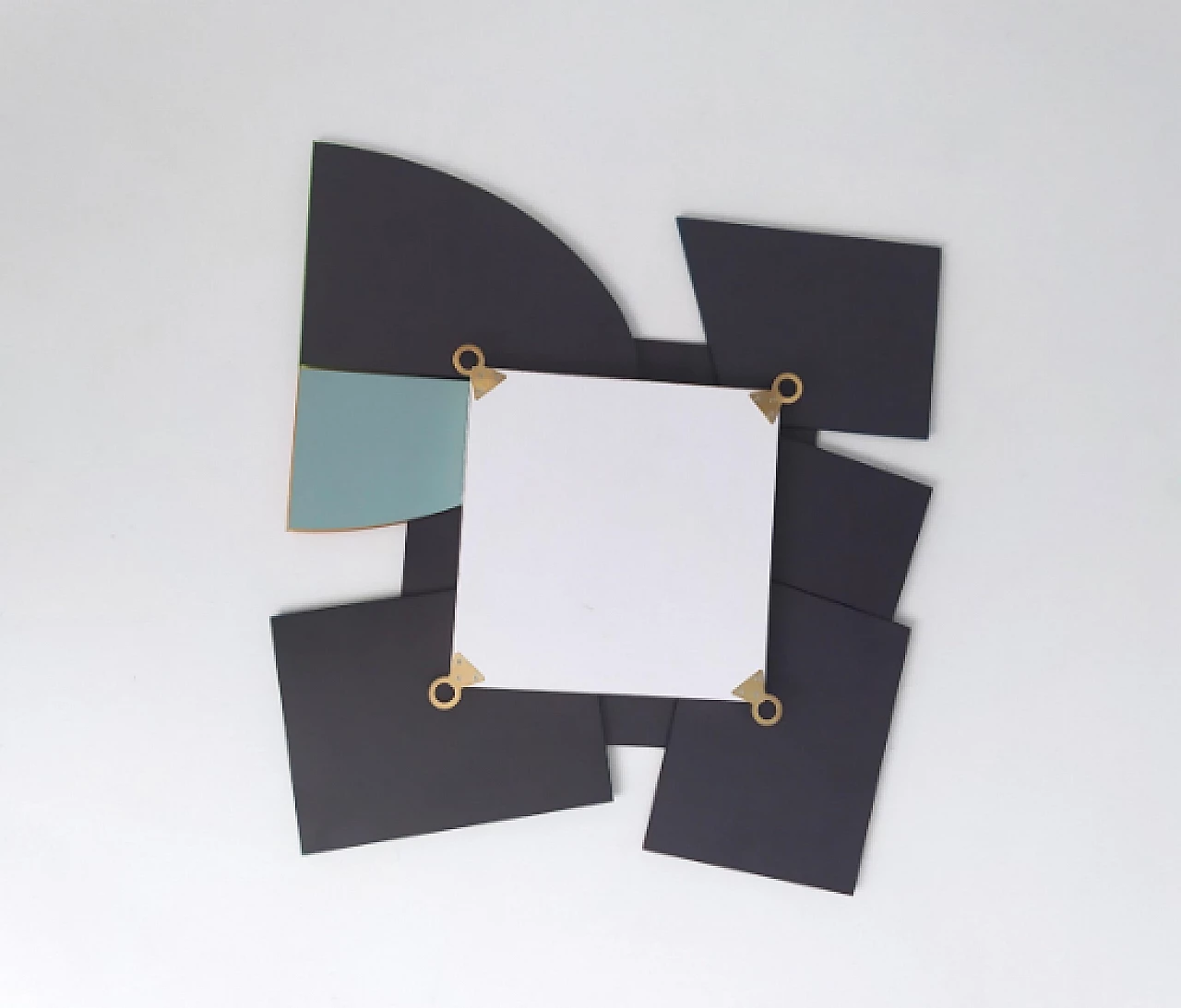 Irregular colored glass mirror in the style of Ettore Sottsass 10