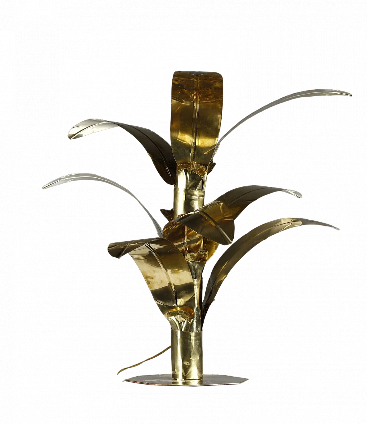 Brass palm-shaped table lamp by Bottega Gadda, 1960 36