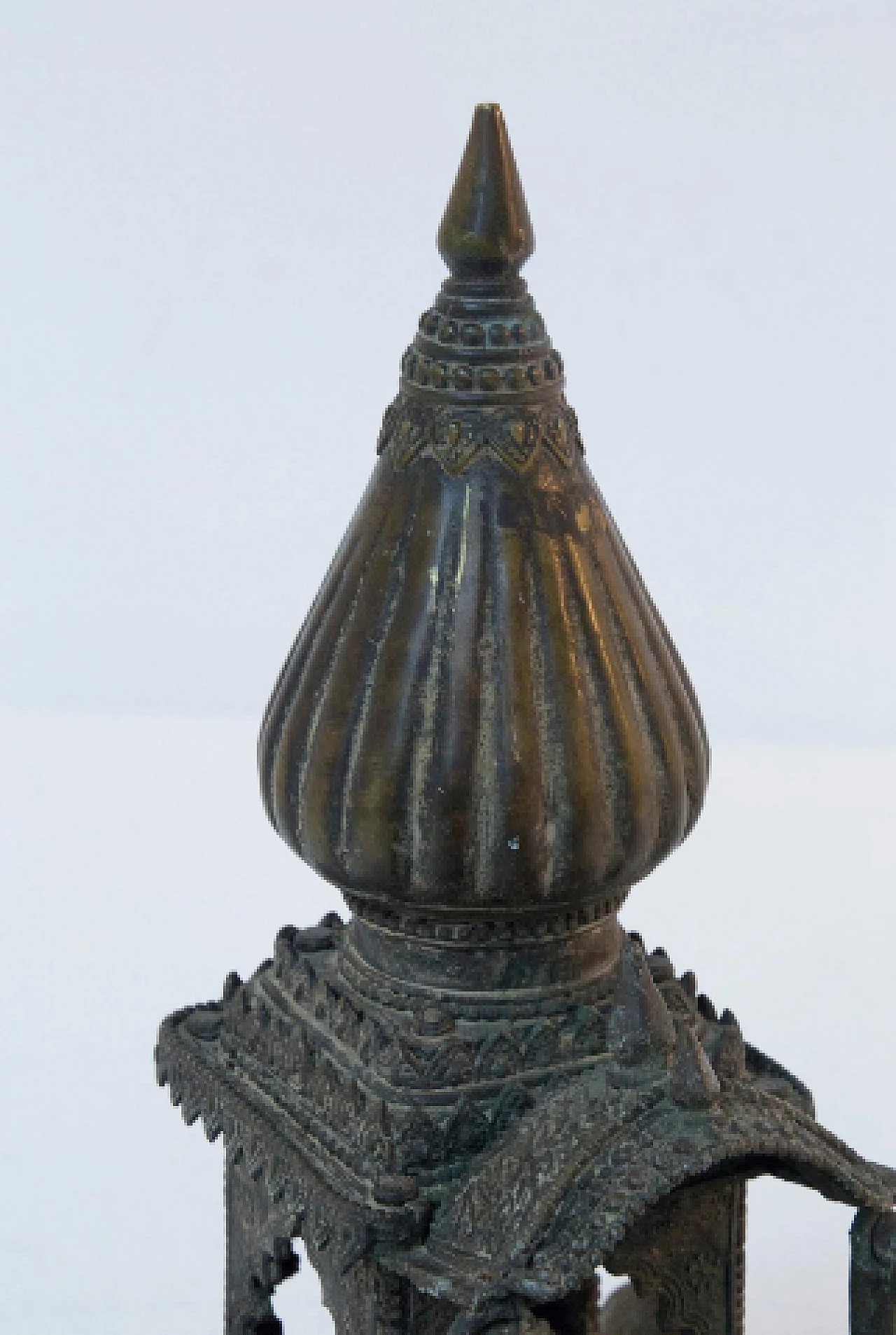 Scultura indiana in ghisa di carro guidato da Krishna, inizio '900 9