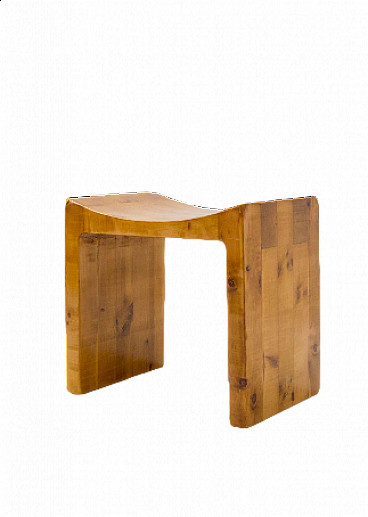 Wood bench by Giuseppe Rivadossi, 1970s