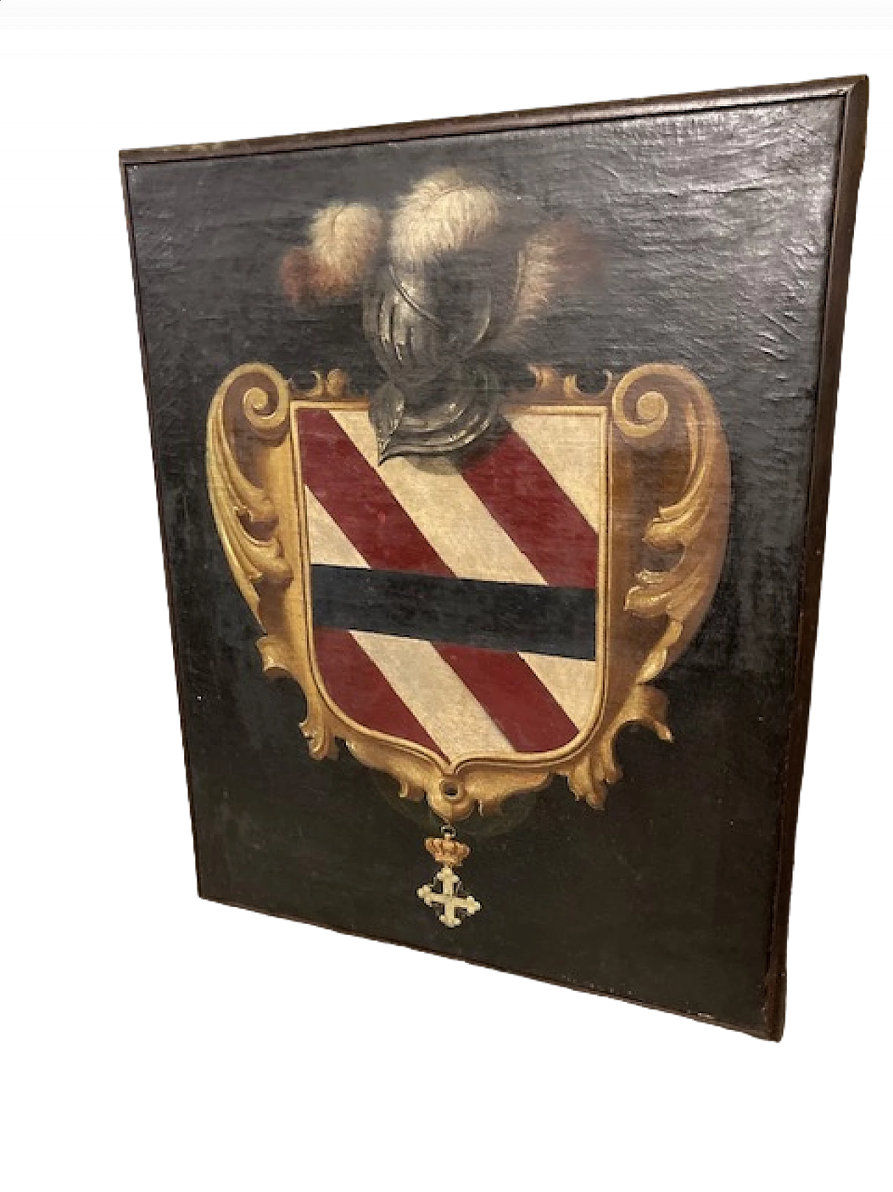 Dipinto raffigurante lo stemma della famiglia Corsini, olio su tela, '700 11