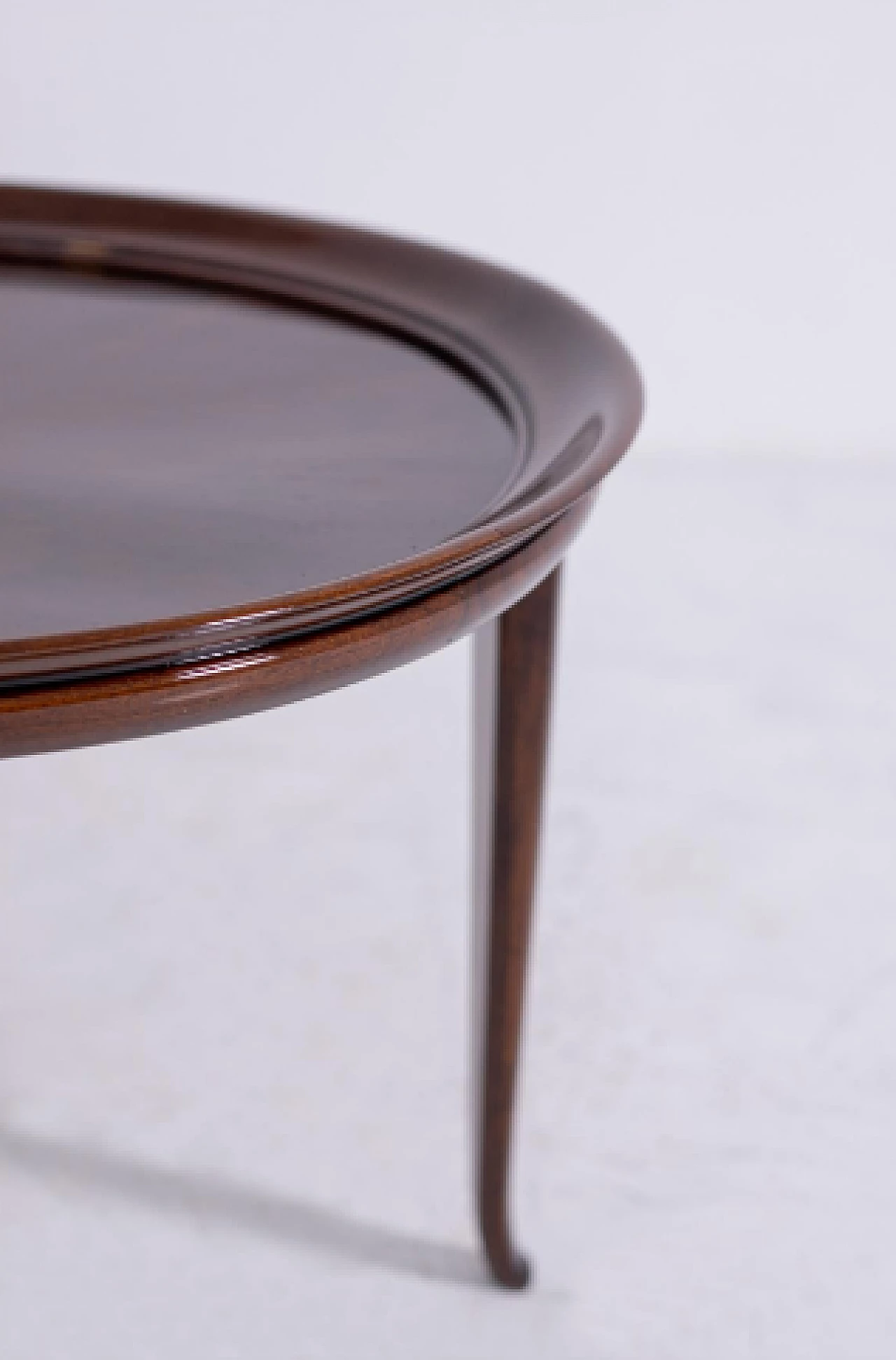 Round walnut coffee table, 1950s 8