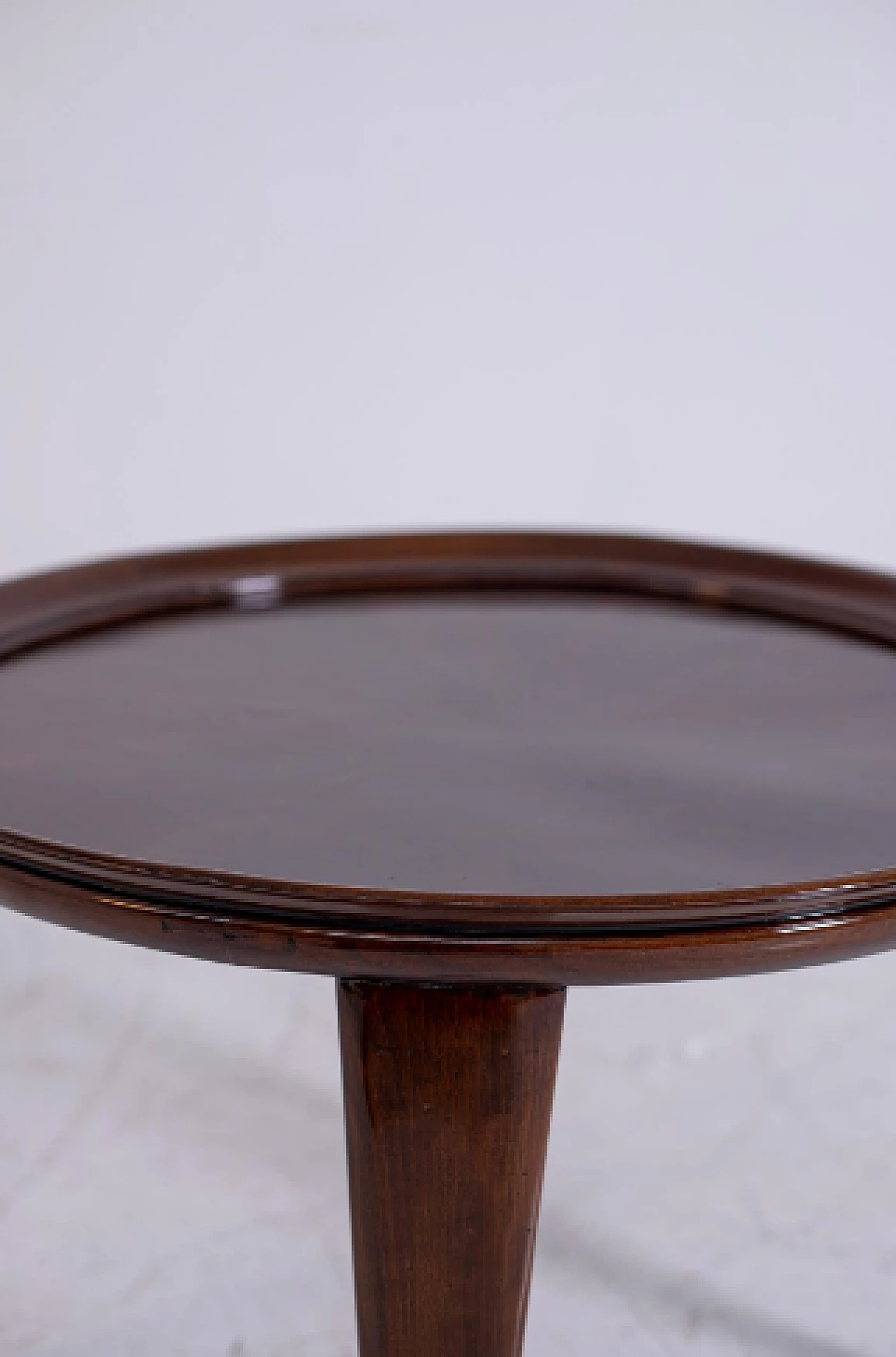 Round walnut coffee table, 1950s 9