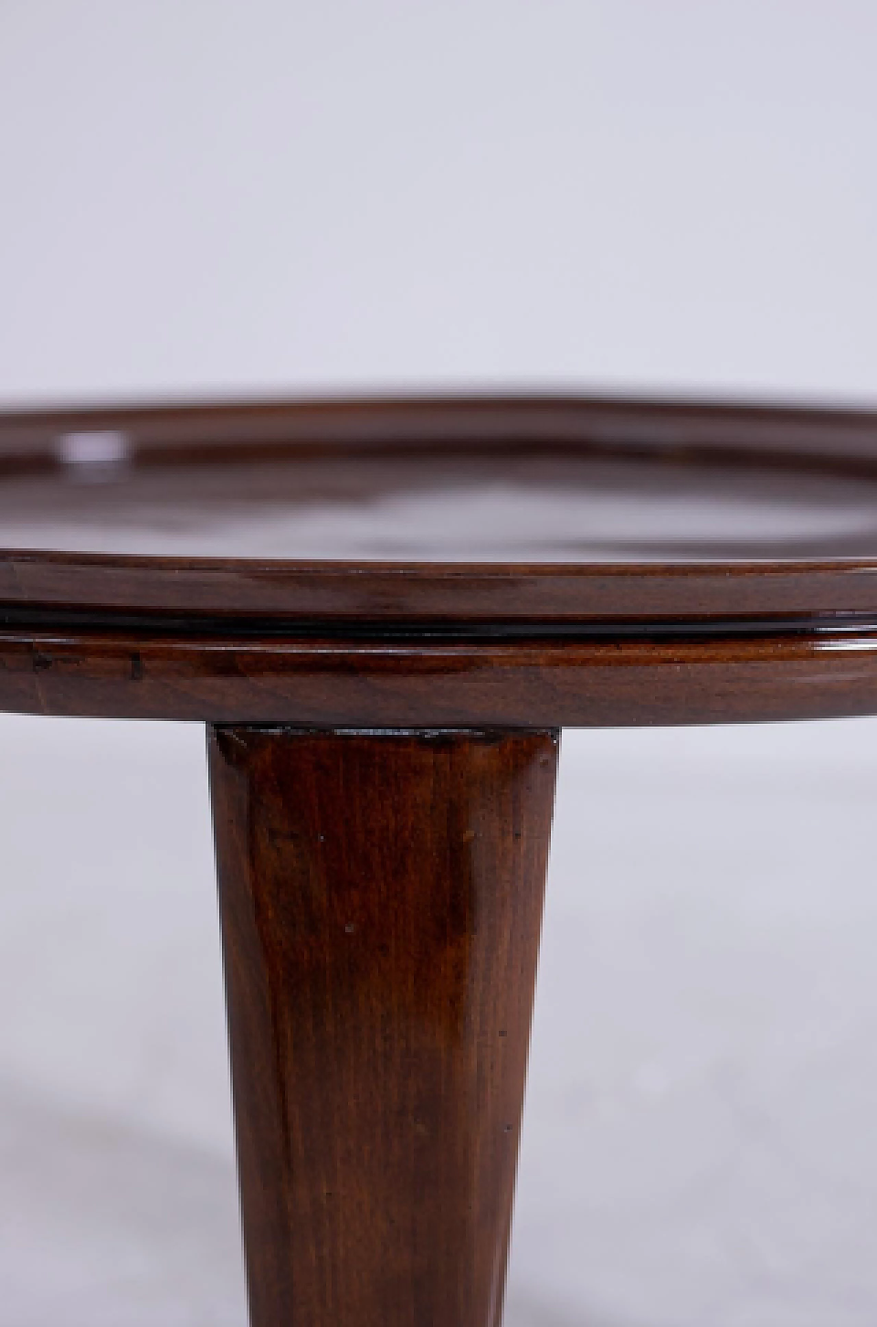 Round walnut coffee table, 1950s 12