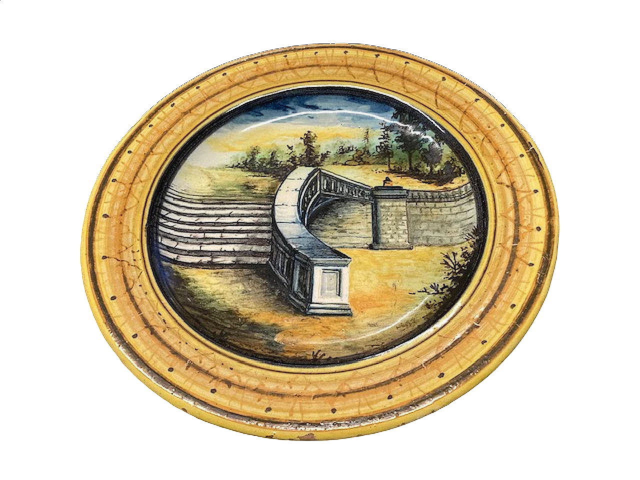 Cantagalli majolica plate, late 19th century 9