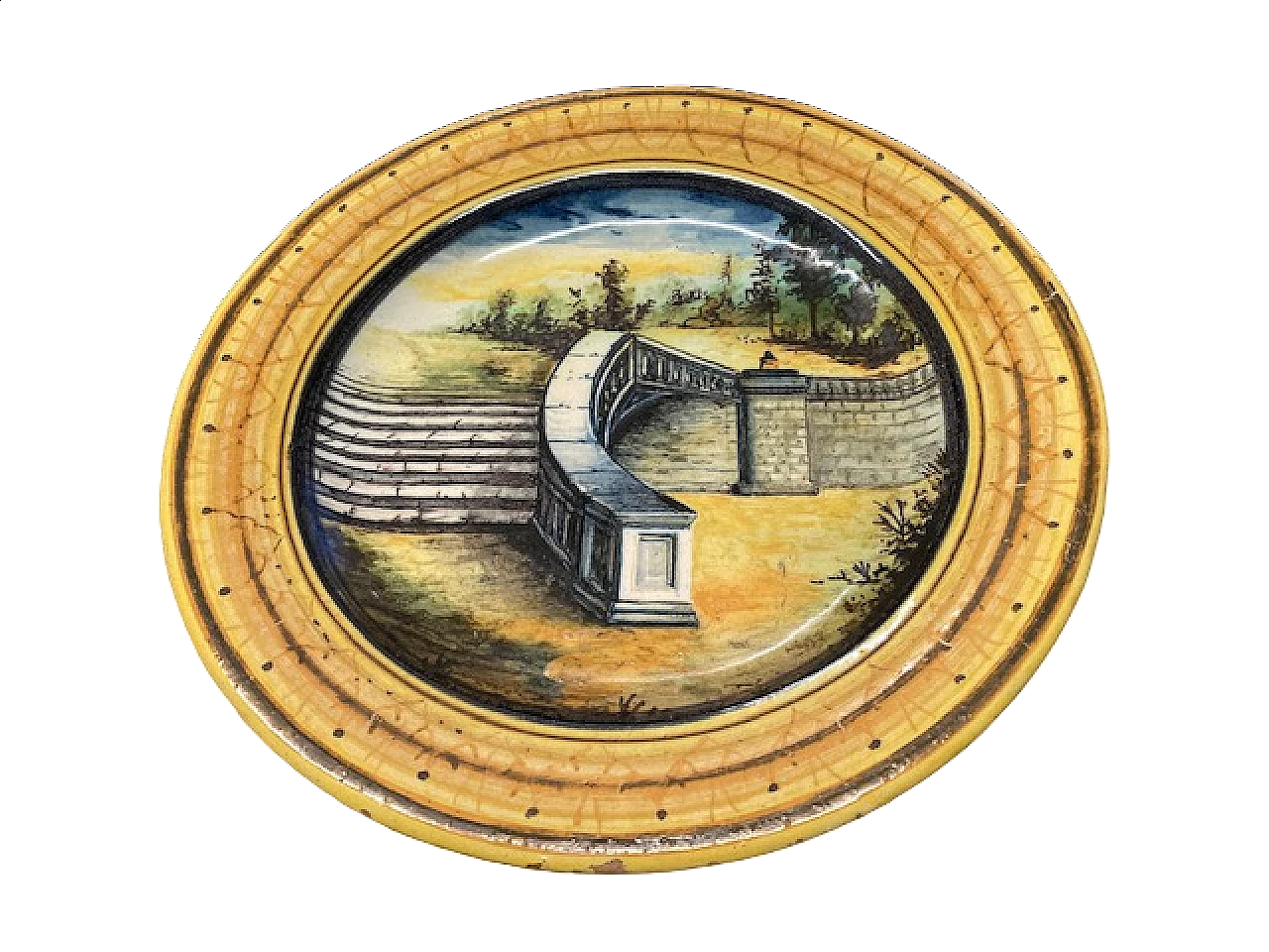 Piatto in maiolica di Cantagalli, fine '800 9
