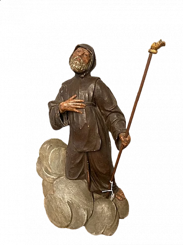Polychrome terracotta sculpture of St. Francis of Paola, 18th century