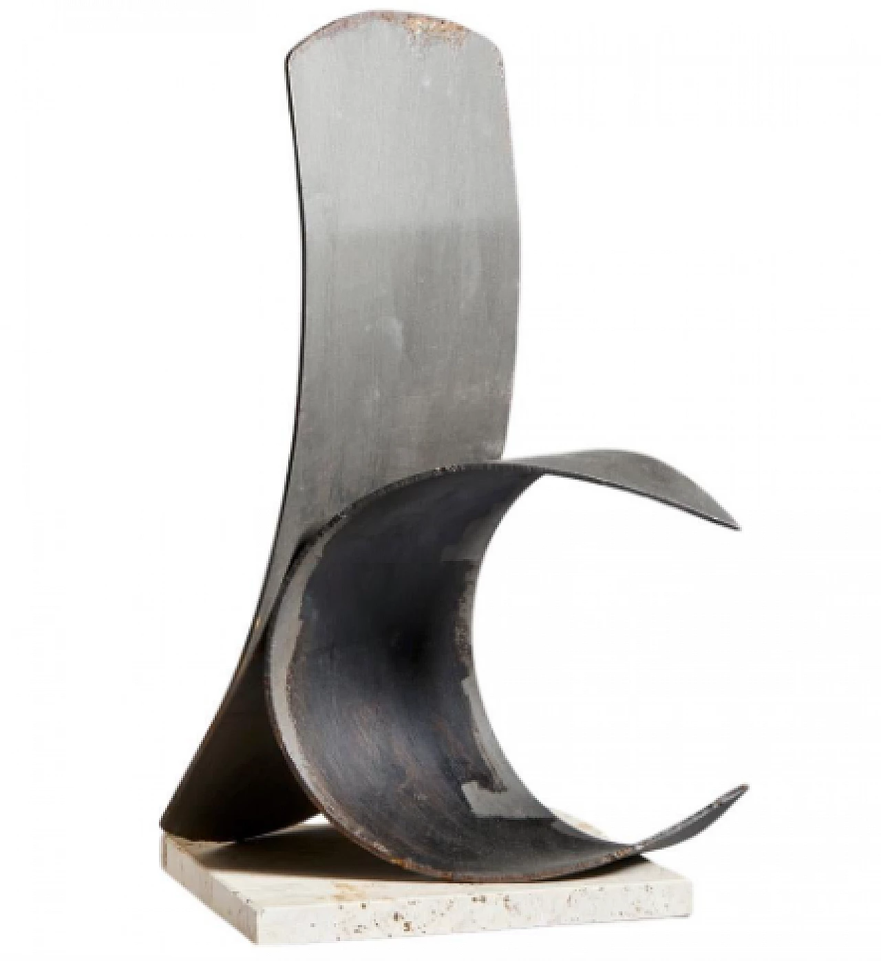 Antonio Del Donno, wrought iron and travertine sculpture, 1991 1