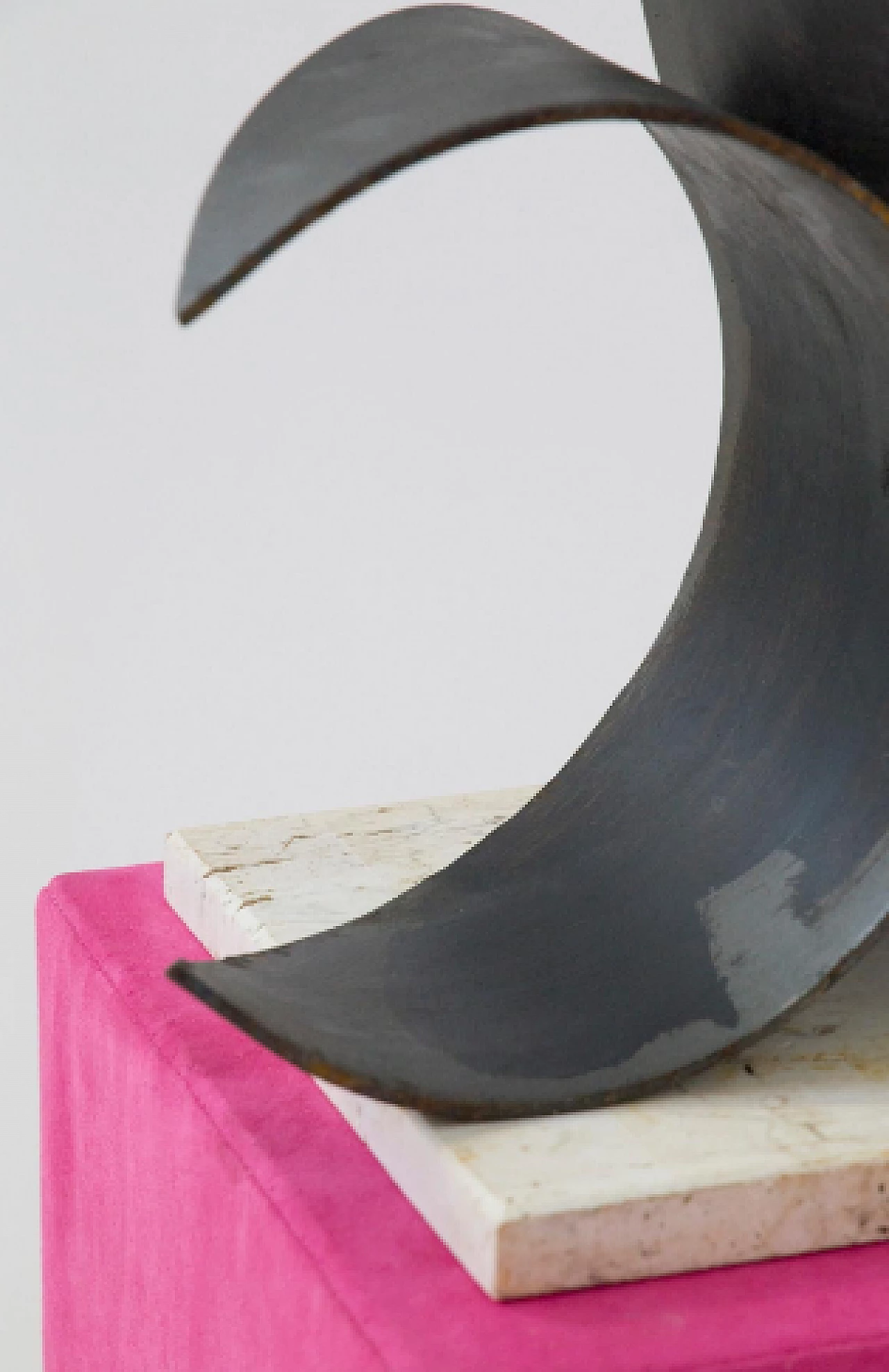 Antonio Del Donno, wrought iron and travertine sculpture, 1991 4