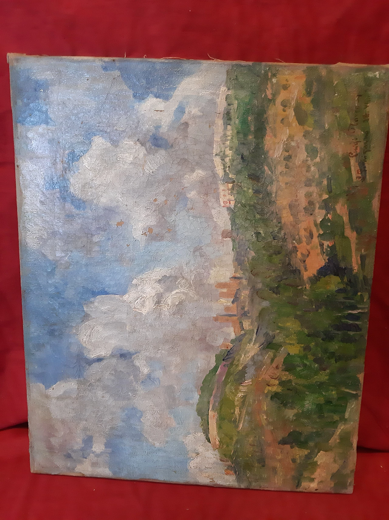 Luigi Tarra, San Gimignano, oil painting on canvas, 1924 4