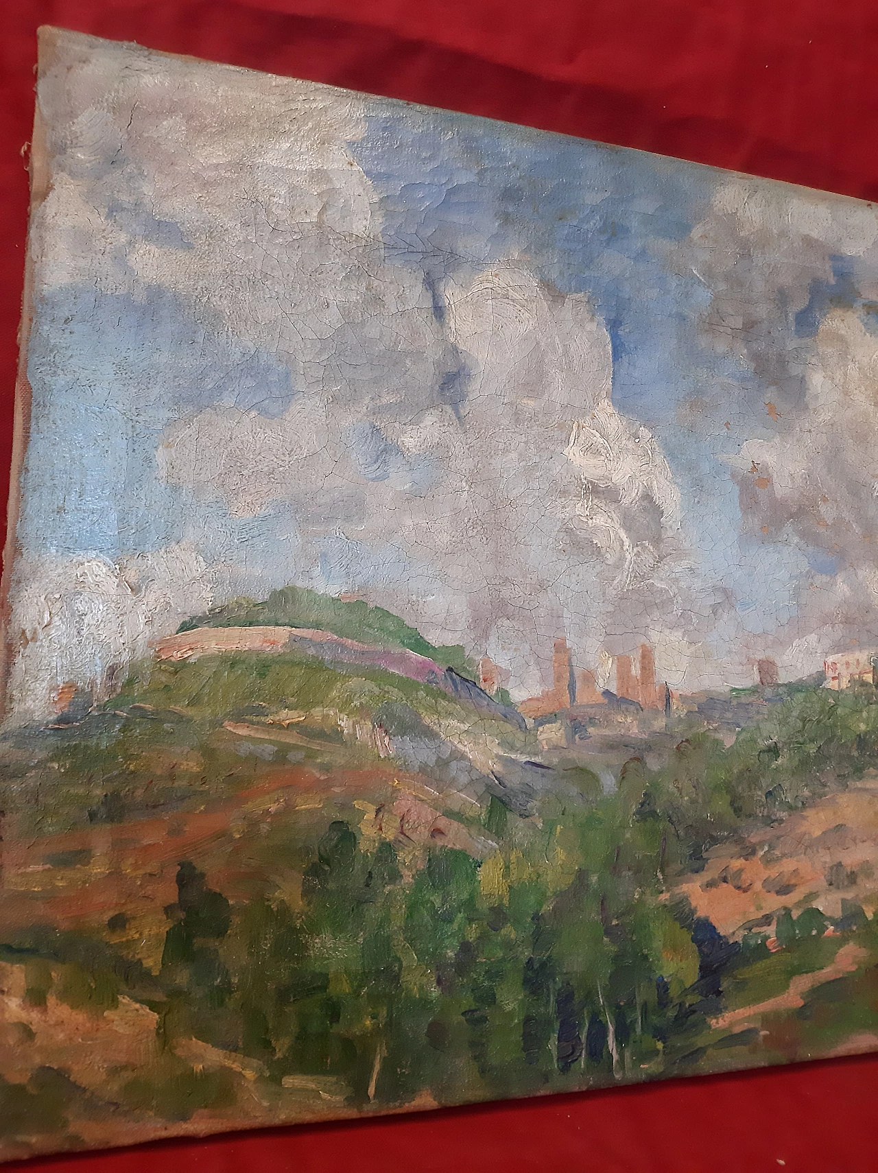 Luigi Tarra, San Gimignano, oil painting on canvas, 1924 6