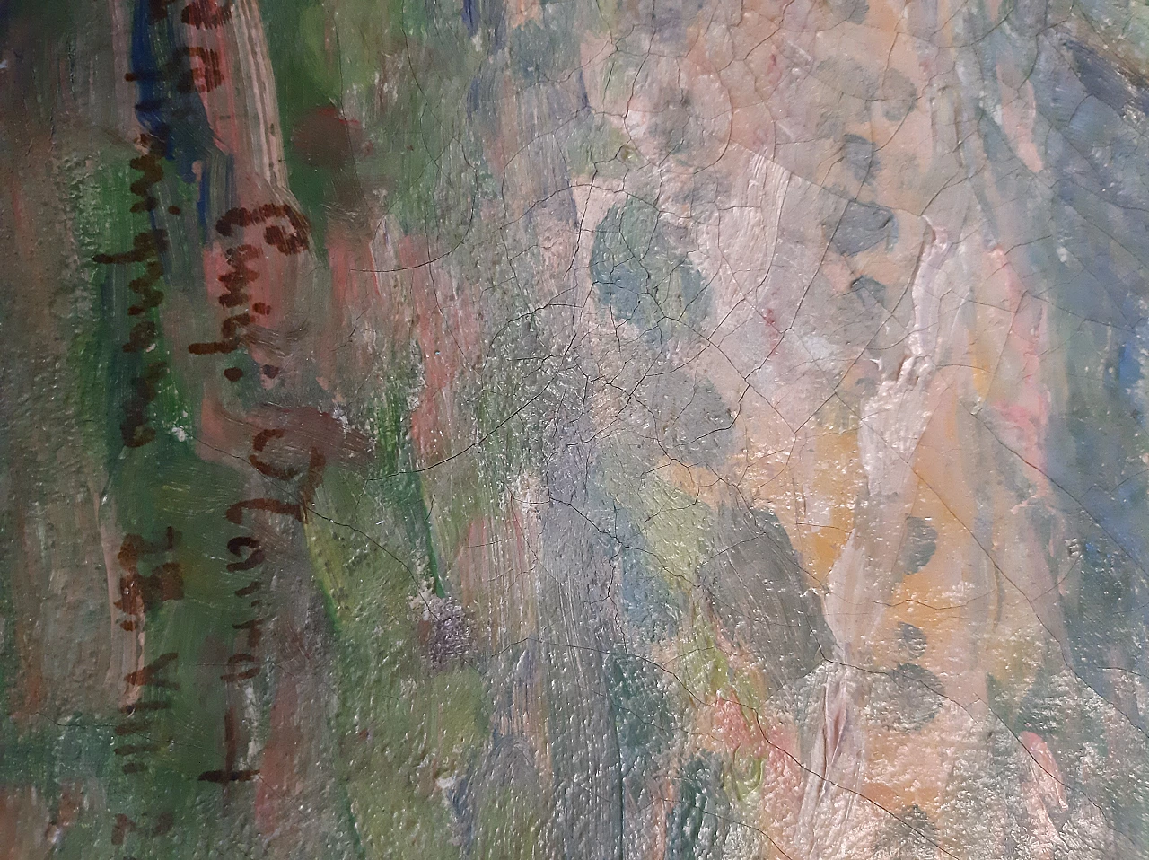 Luigi Tarra, San Gimignano, oil painting on canvas, 1924 7