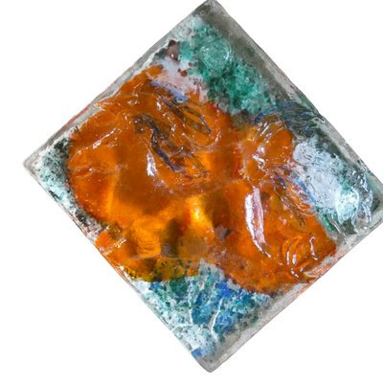 Bas-relief Murano glass tile by Rubin for Costantini Fucina degli Angeli, 1970s 9