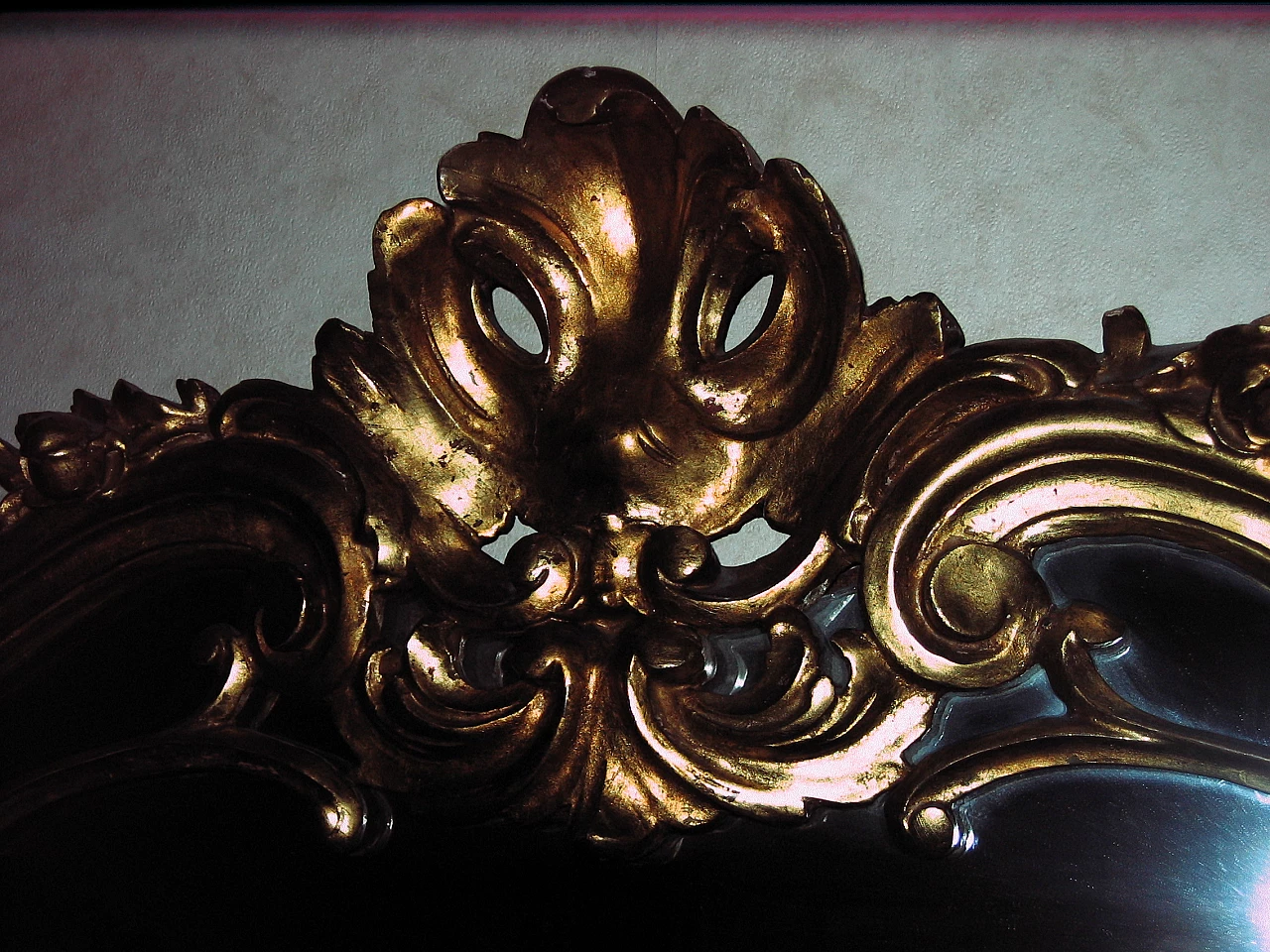 Cabinet with mirror and riser with drawers in Baroque style, 1960s 3