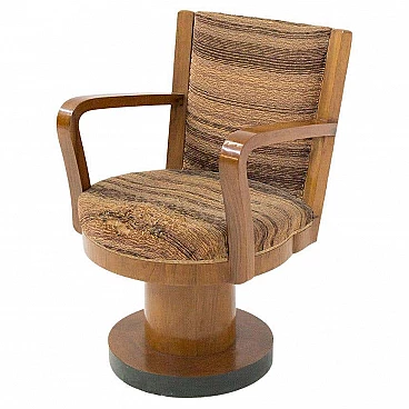 Rationalist armchair in noble wood attributed to Piero Bottoni, 1930s