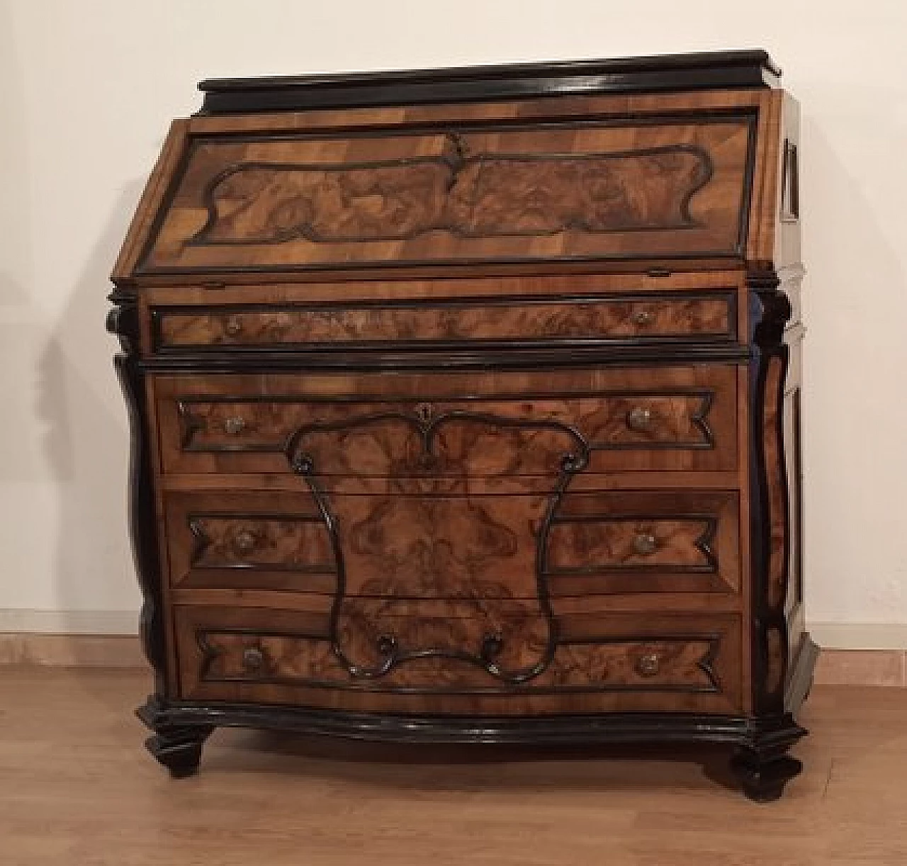 Louis XIV walnut dresser with flap, 18th century 1