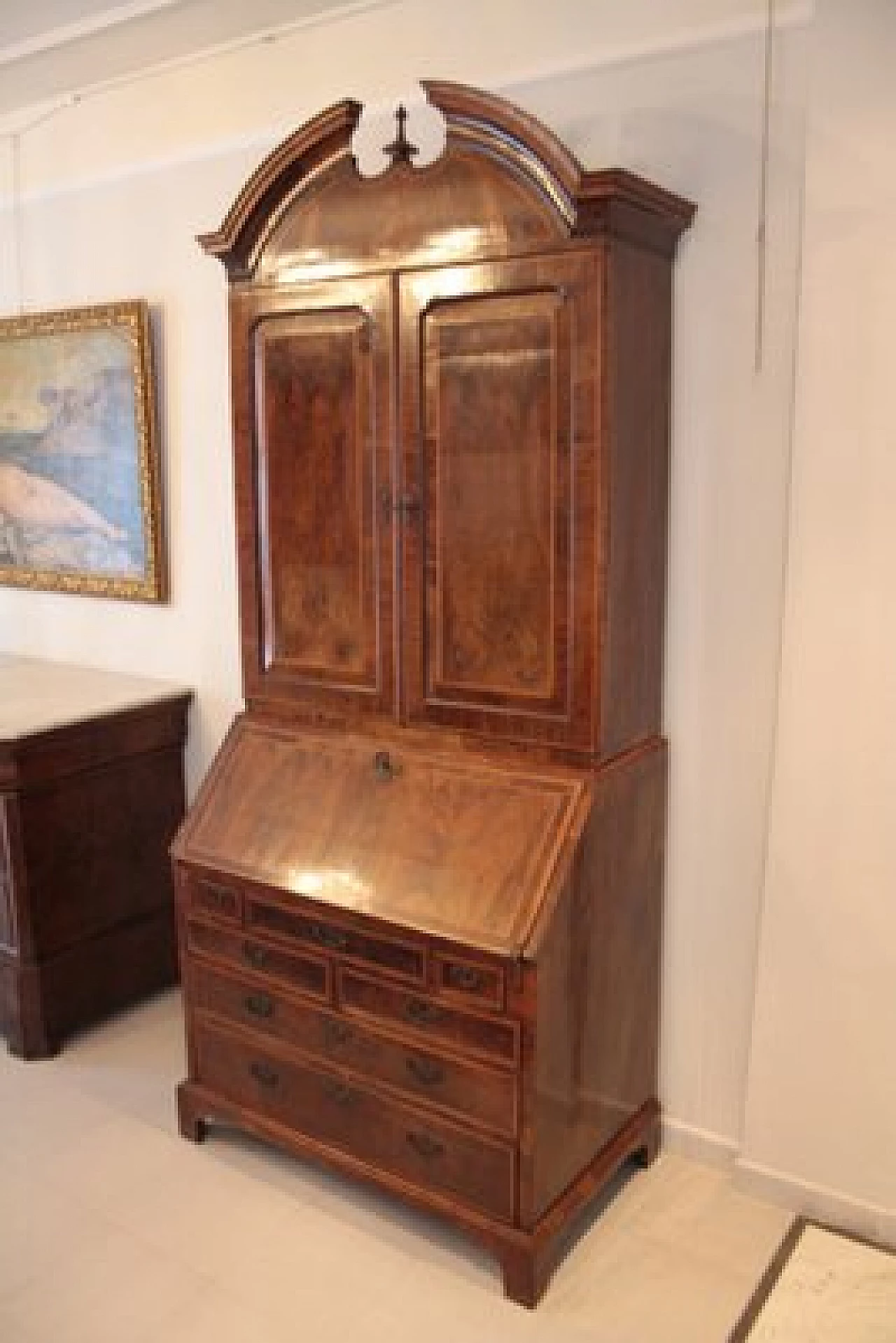 English Louis XVI solid oak secrétaire, late 18th century 2