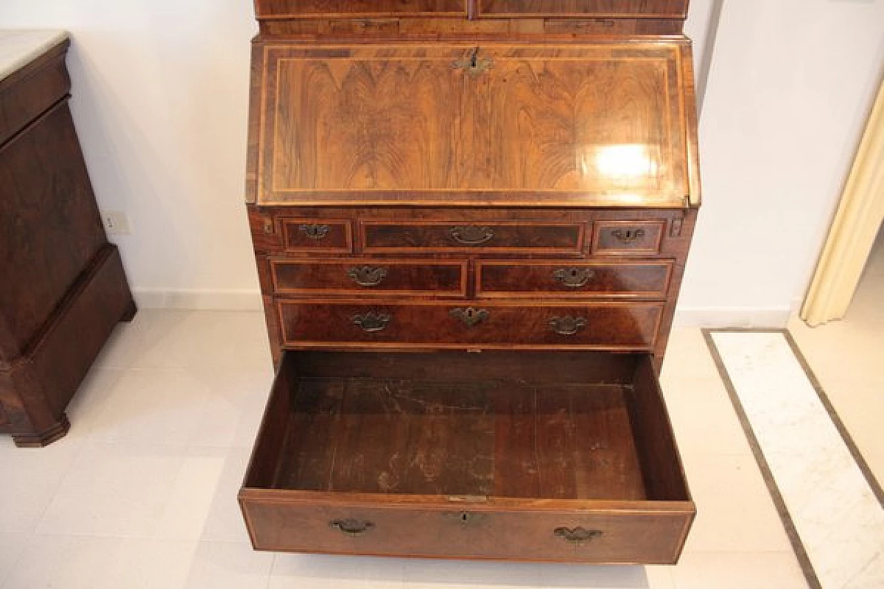 English Louis XVI solid oak secrétaire, late 18th century 9